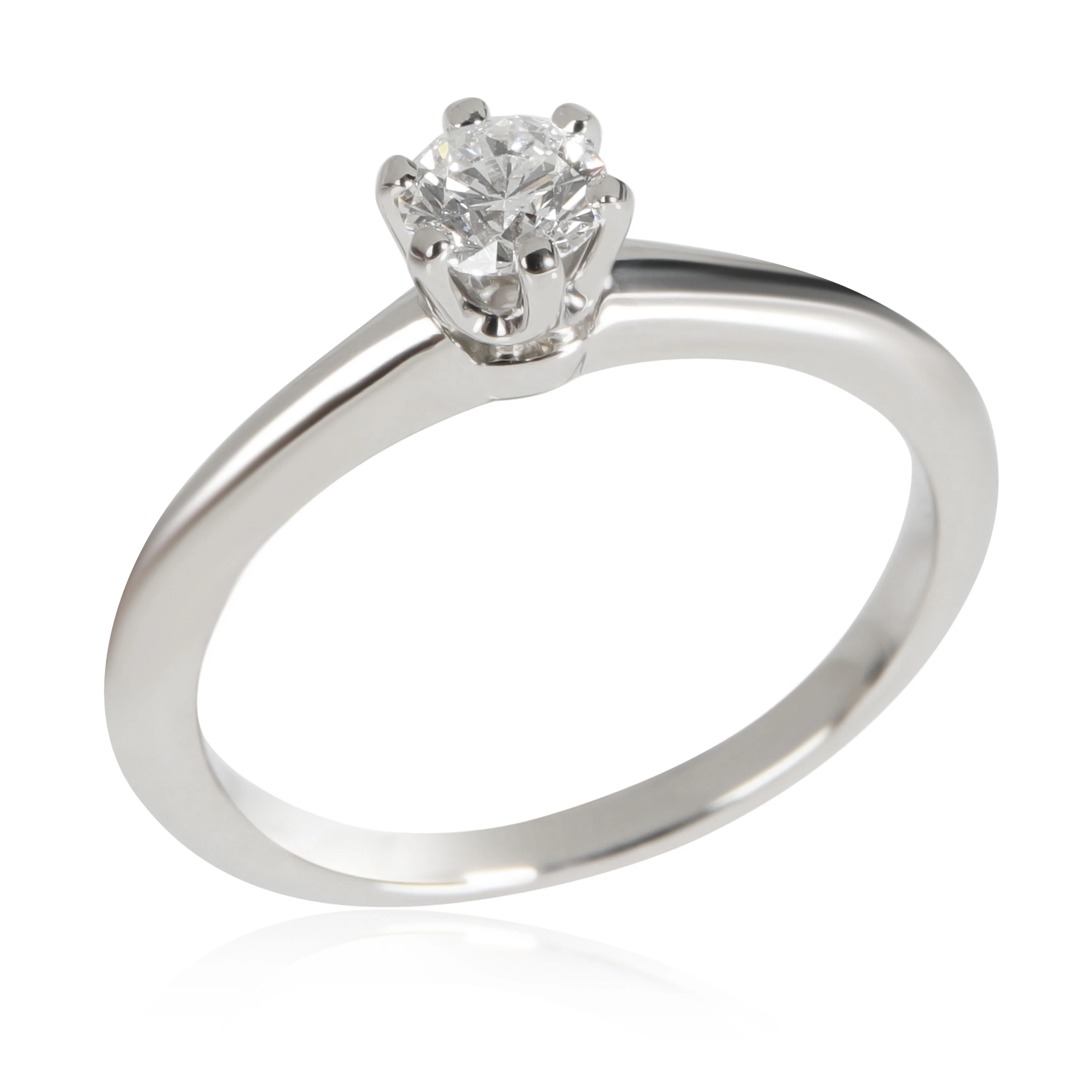 Tiffany & Co. Diamond Solitaire Engagement Ring in Platinum E VS1 0.24 CTW - Image 3