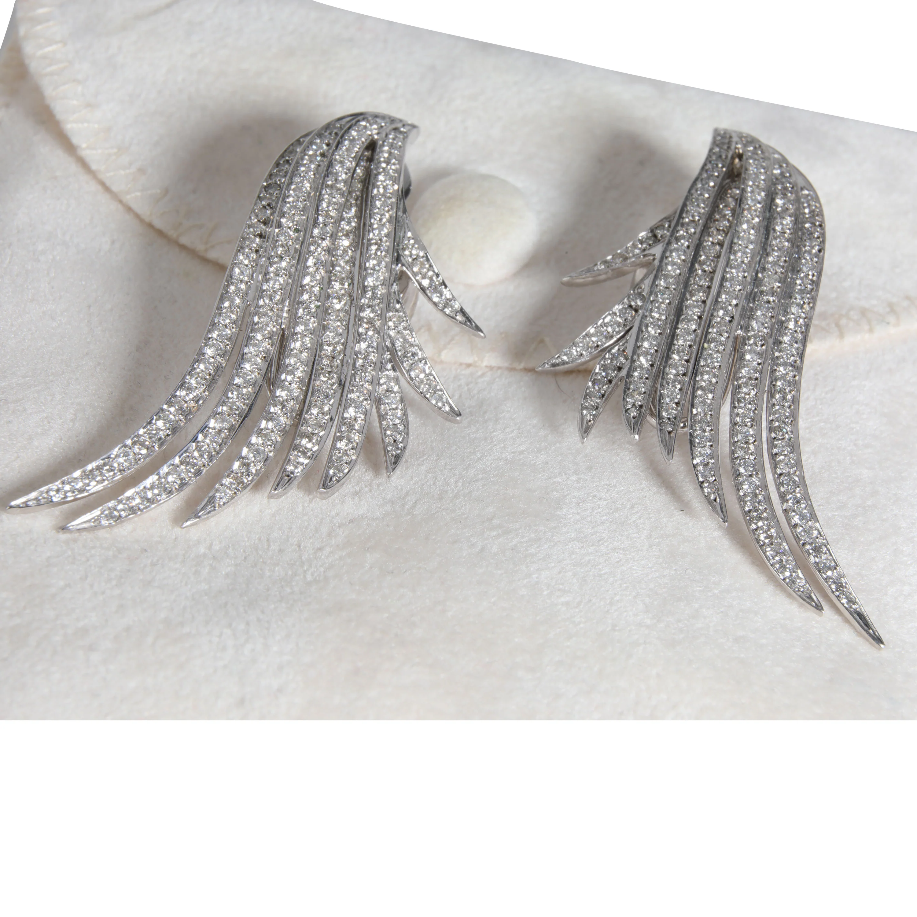 Diamond Ear Climbers in 18K White Gold 3.00 CTW - Image 4