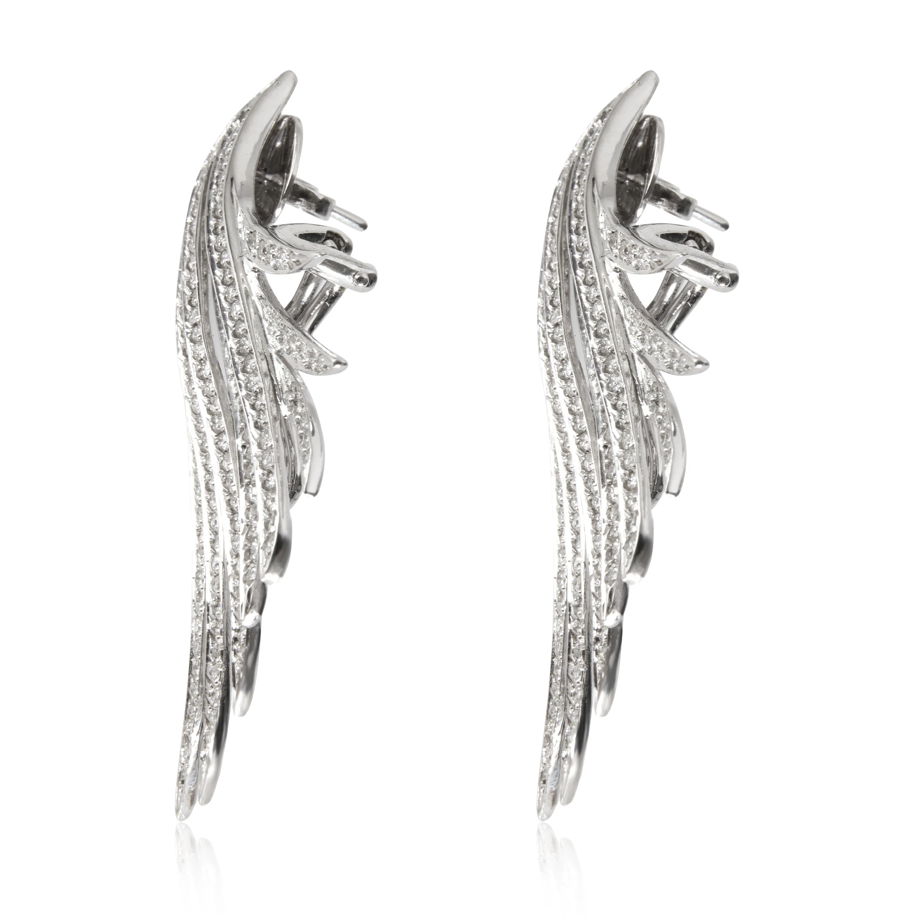 Diamond Ear Climbers in 18K White Gold 3.00 CTW - Image 5