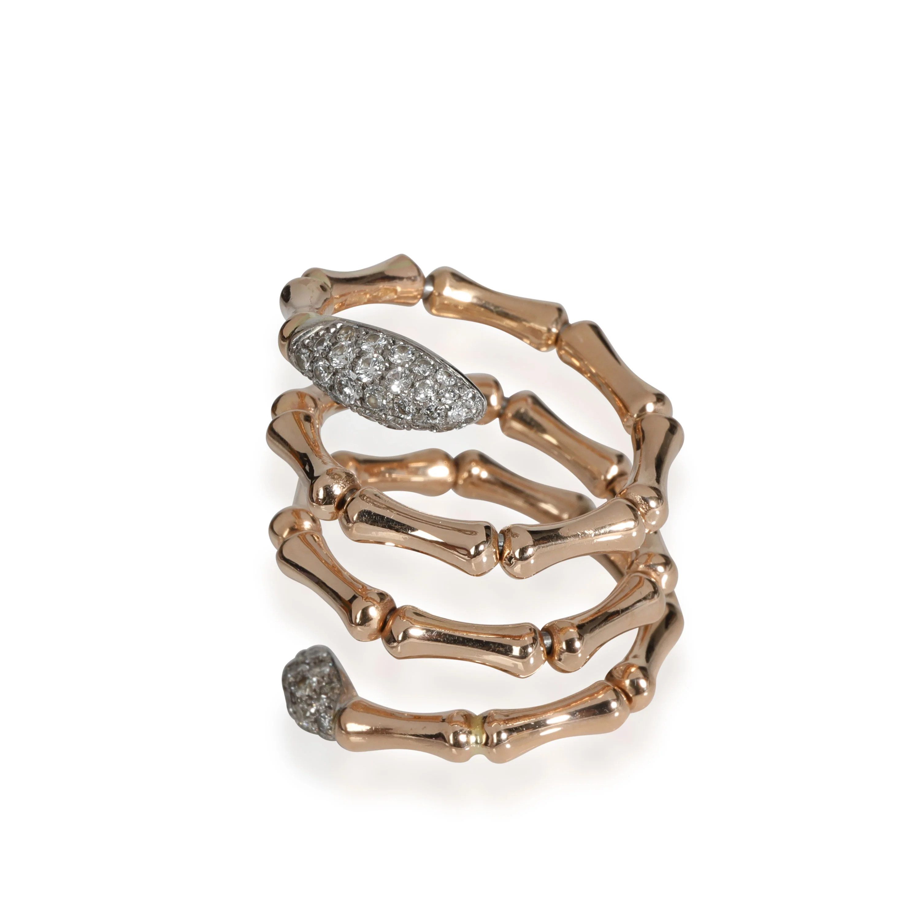 Chimento Bamboo Diamond Triple Loop Ring in 18K Rose Gold 1.20 Ctw - Image 2