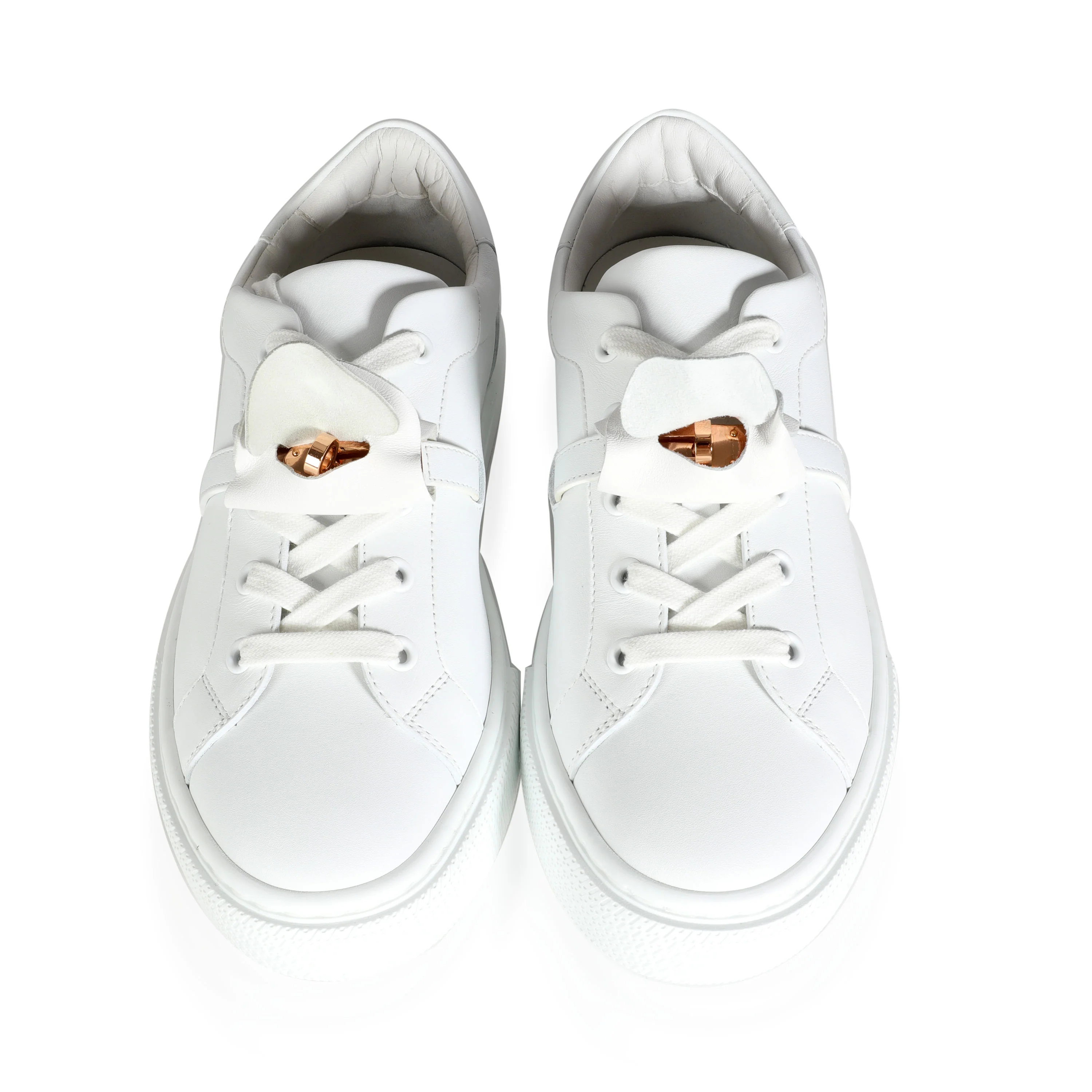 Hermès Calfskin Day Sneaker White (38 EUR) - Image 2