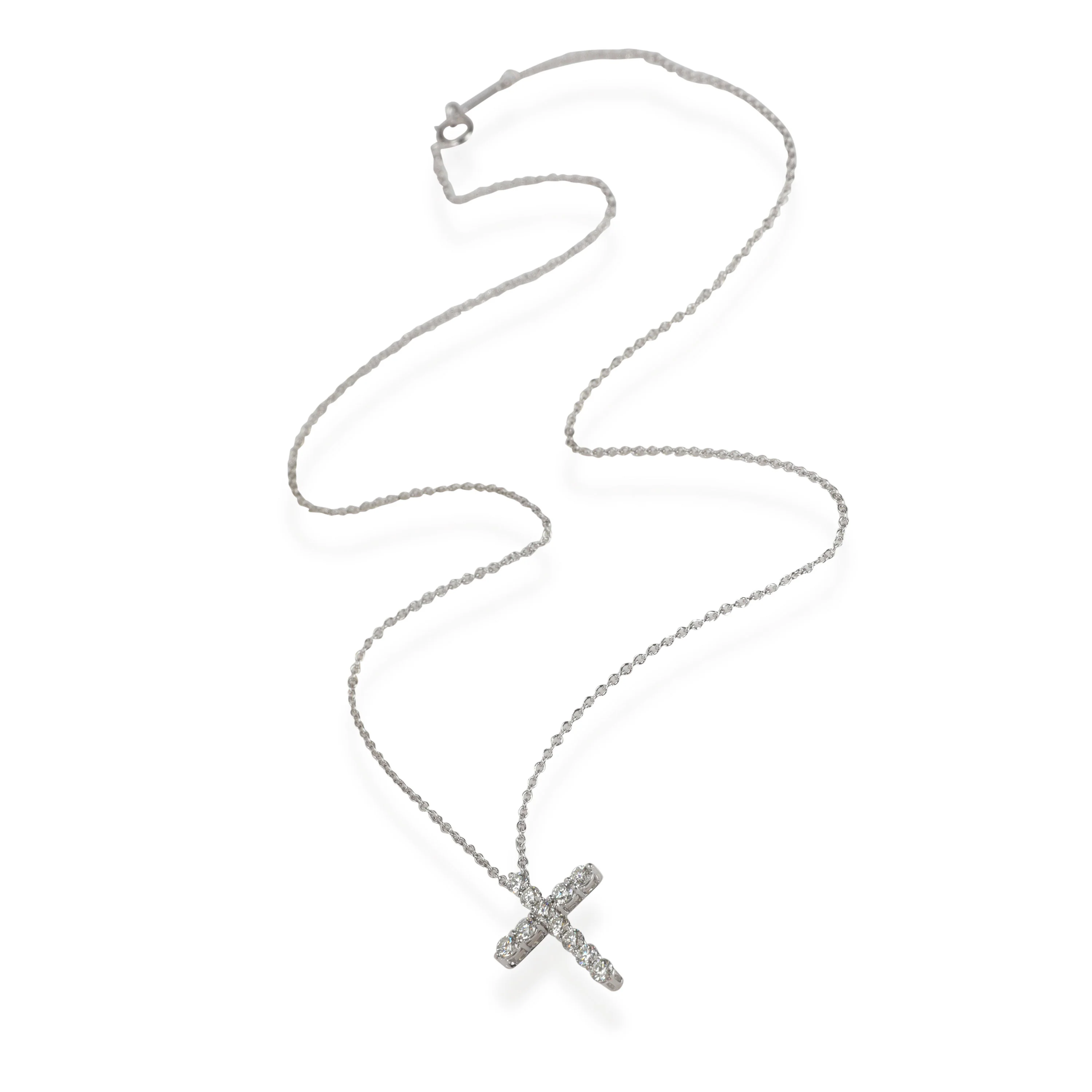 Tiffany & Co. Diamond Cross Pendant in Platinum 0.44 CTW - Image 2