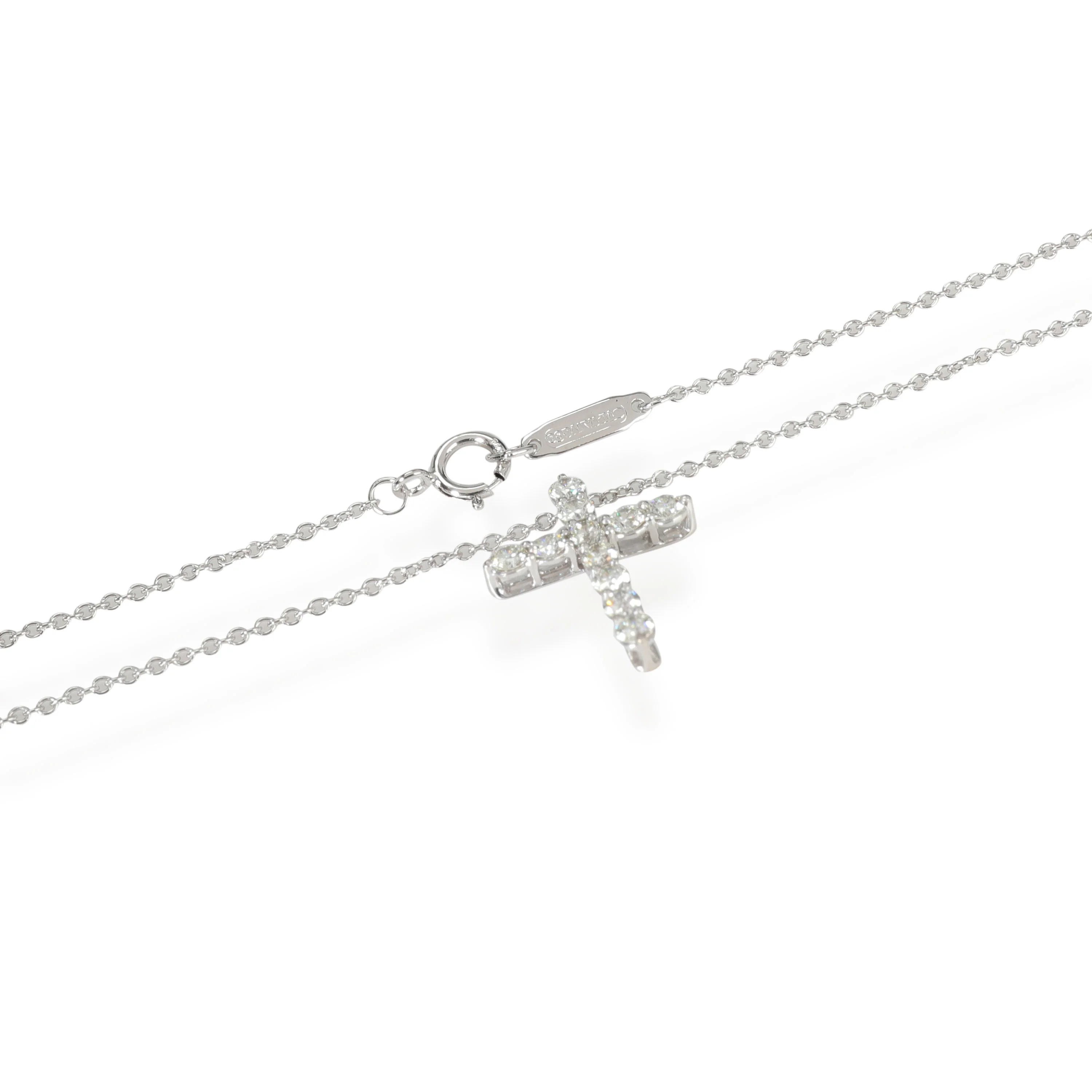 Tiffany & Co. Diamond Cross Pendant in Platinum 0.44 CTW - Image 3