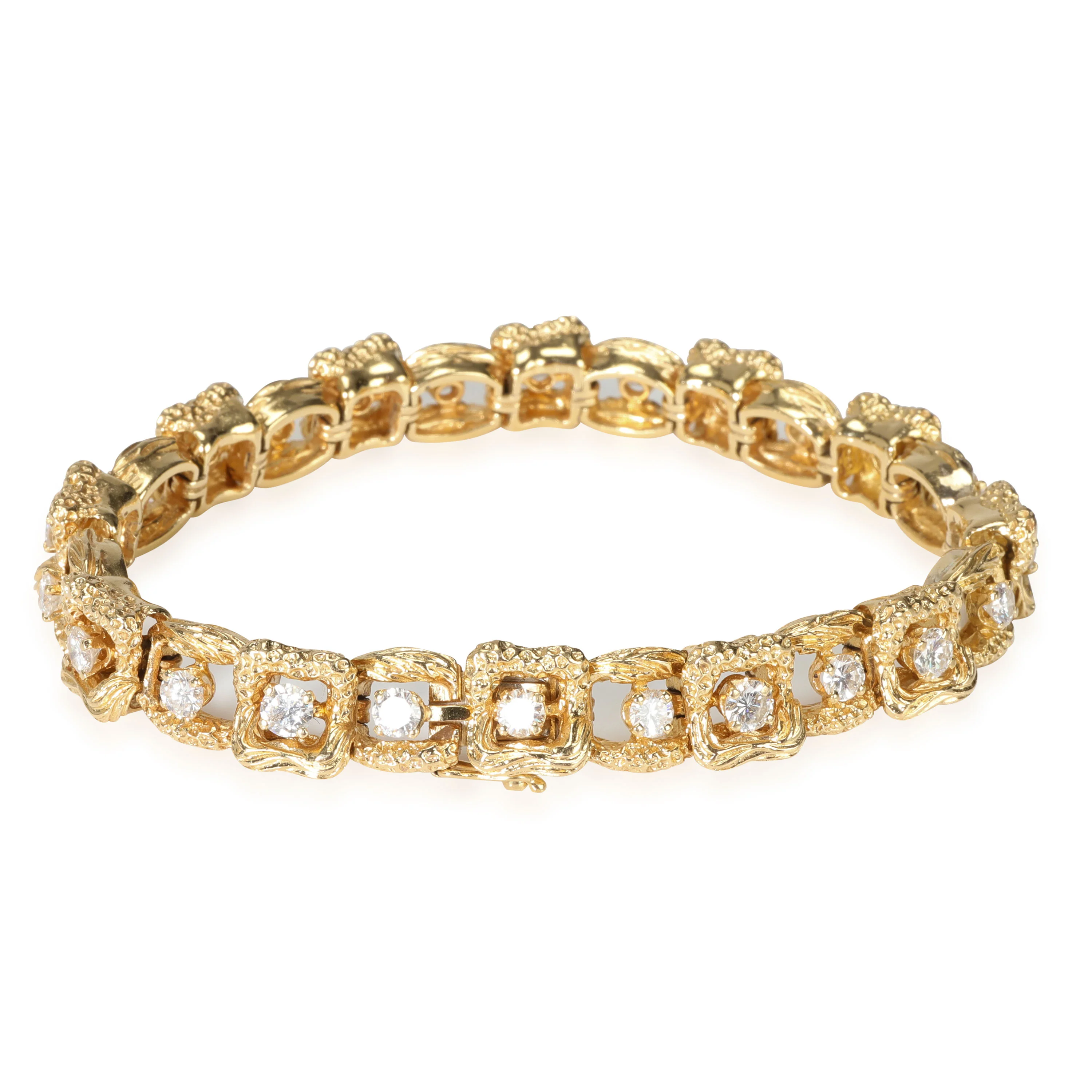 Tiffany & Co. Vintage Diamond Bracelet in 18K Yellow Gold 4/1 Ctw - Image 3