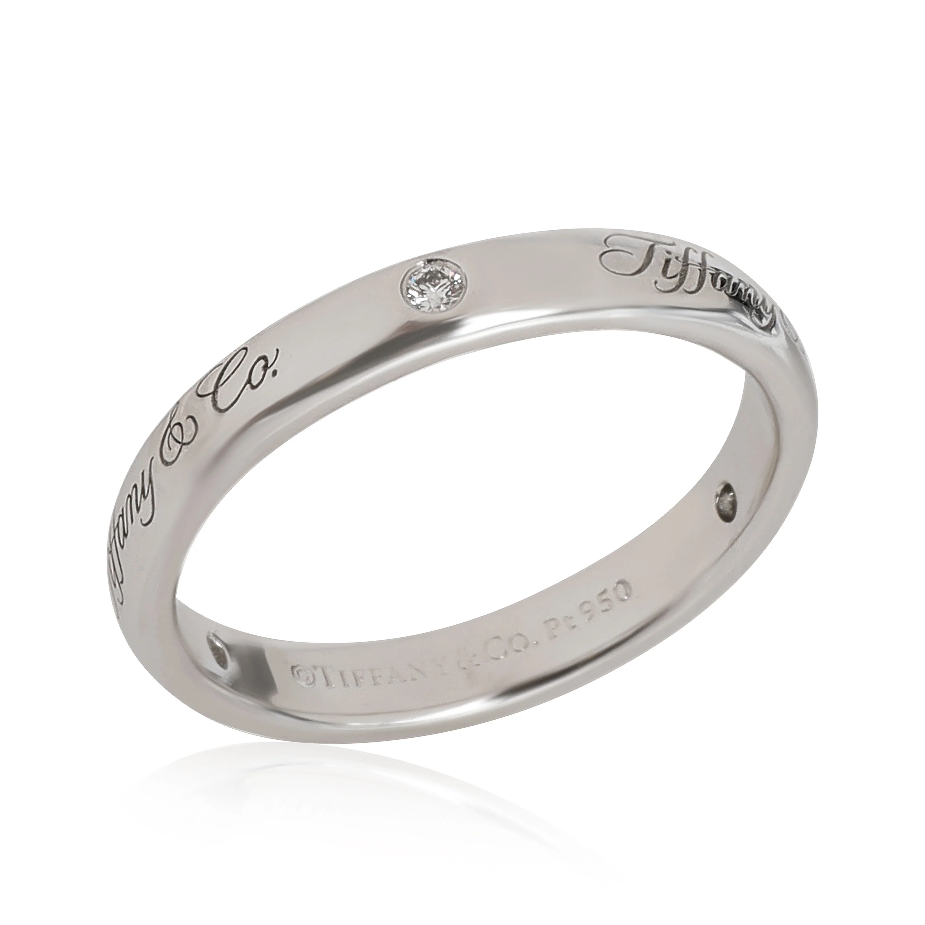 Tiffany & Co. Notes Diamond Band in Platinum 0.03 CTW - Image 2