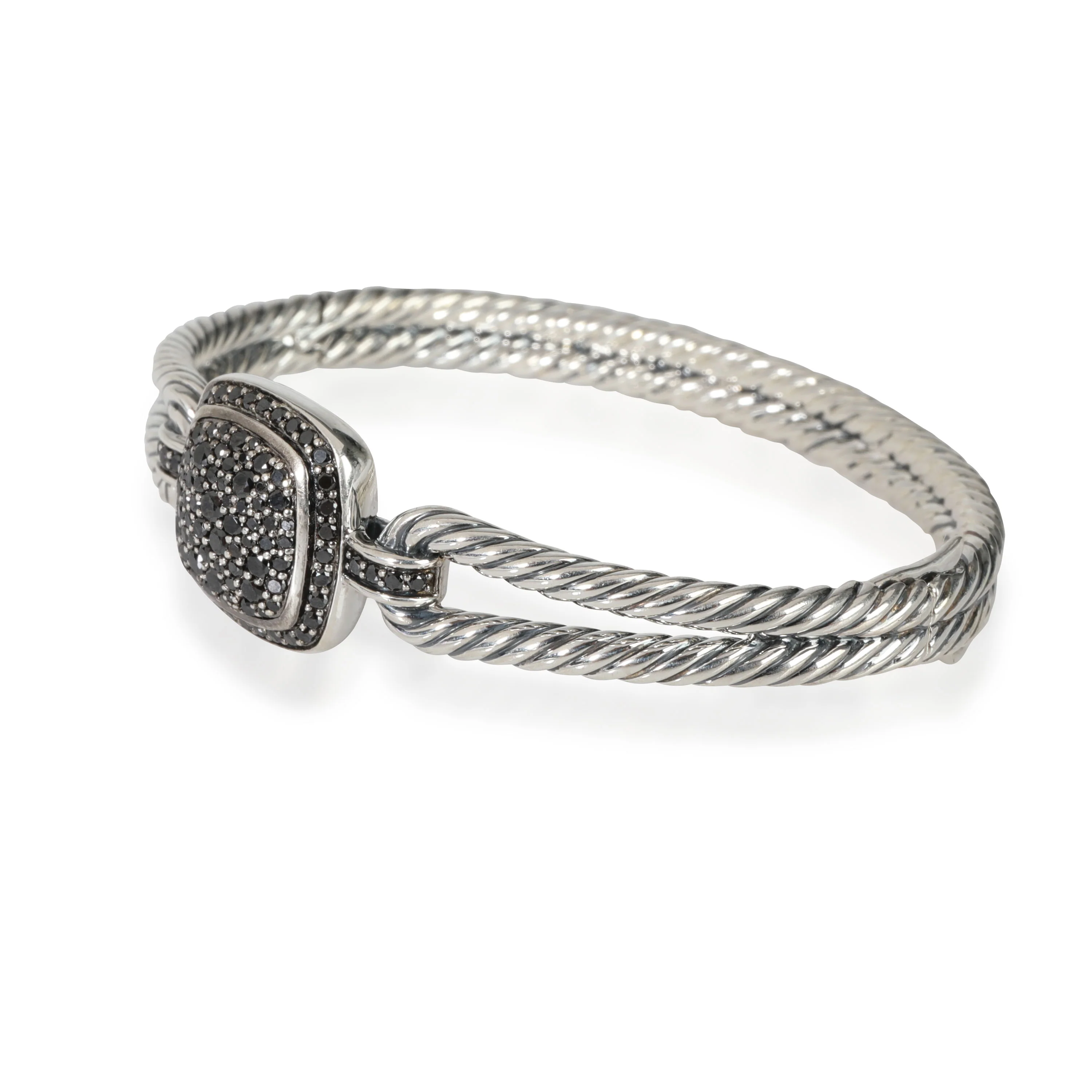 David Yurman Albion Black Diamond Bangle in Sterling Silver 0.73 CTW - Image 2