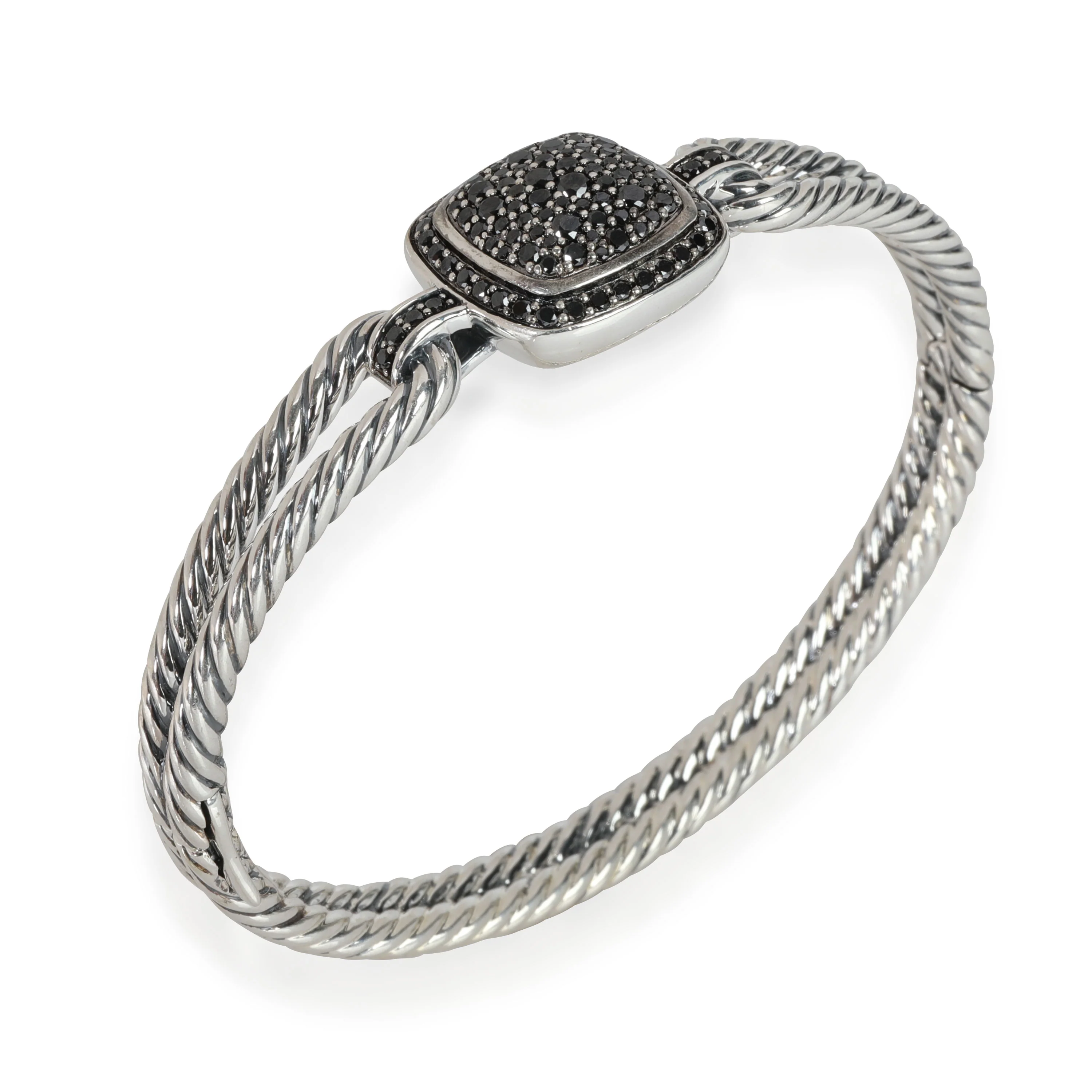 David Yurman Albion Black Diamond Bangle in Sterling Silver 0.73 CTW - Image 4