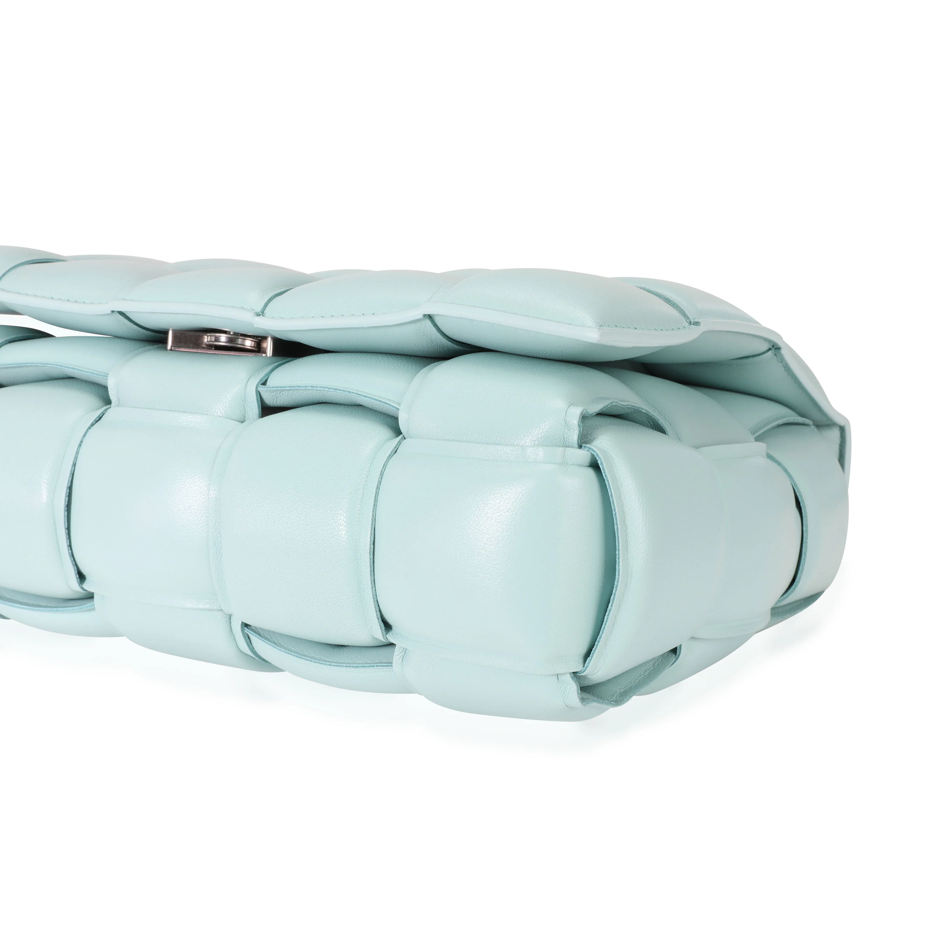 Spearmint Maxi Intrecciato Leather Chain Cassette Bag - Image 6