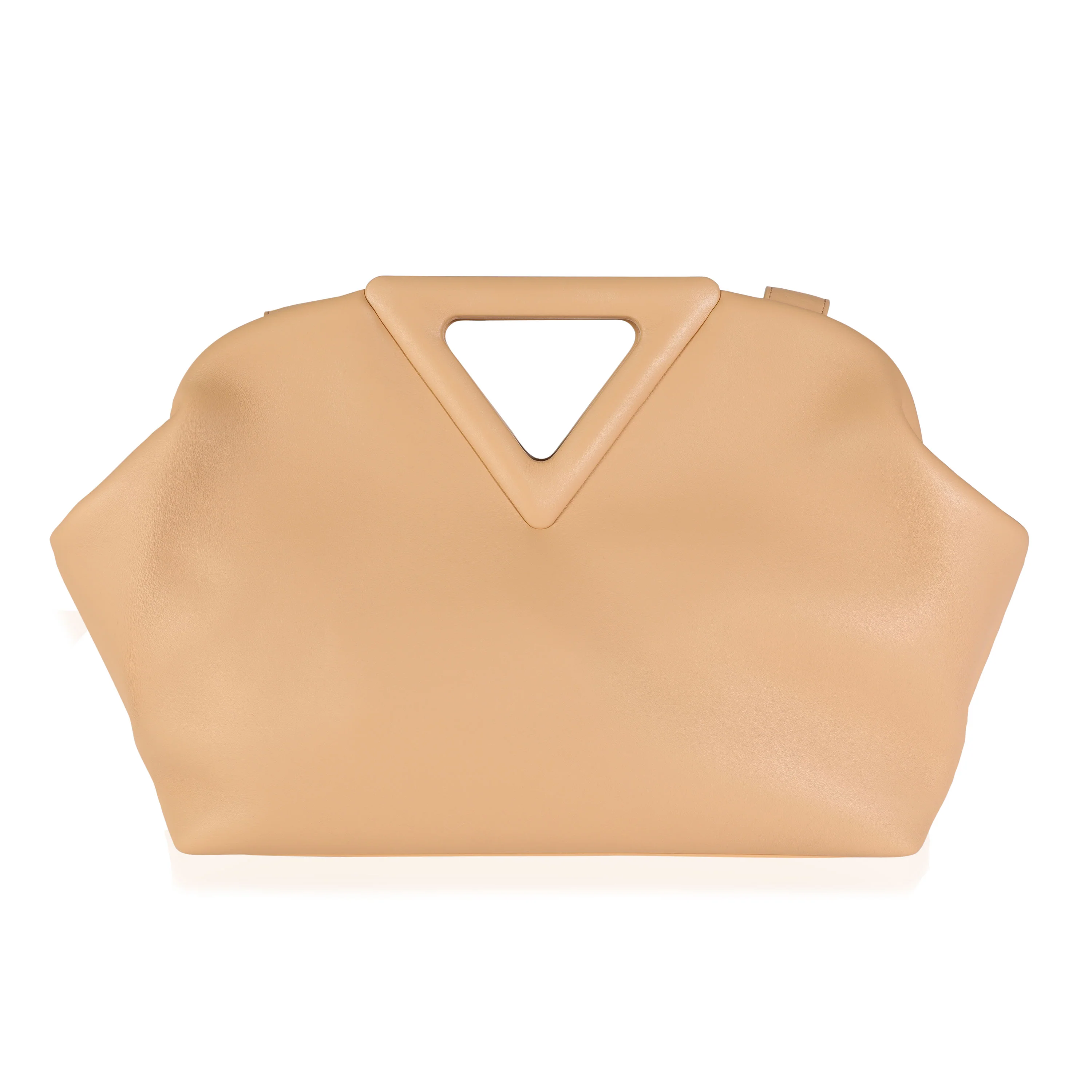 Almond Calfskin Leather Medium Point Bag