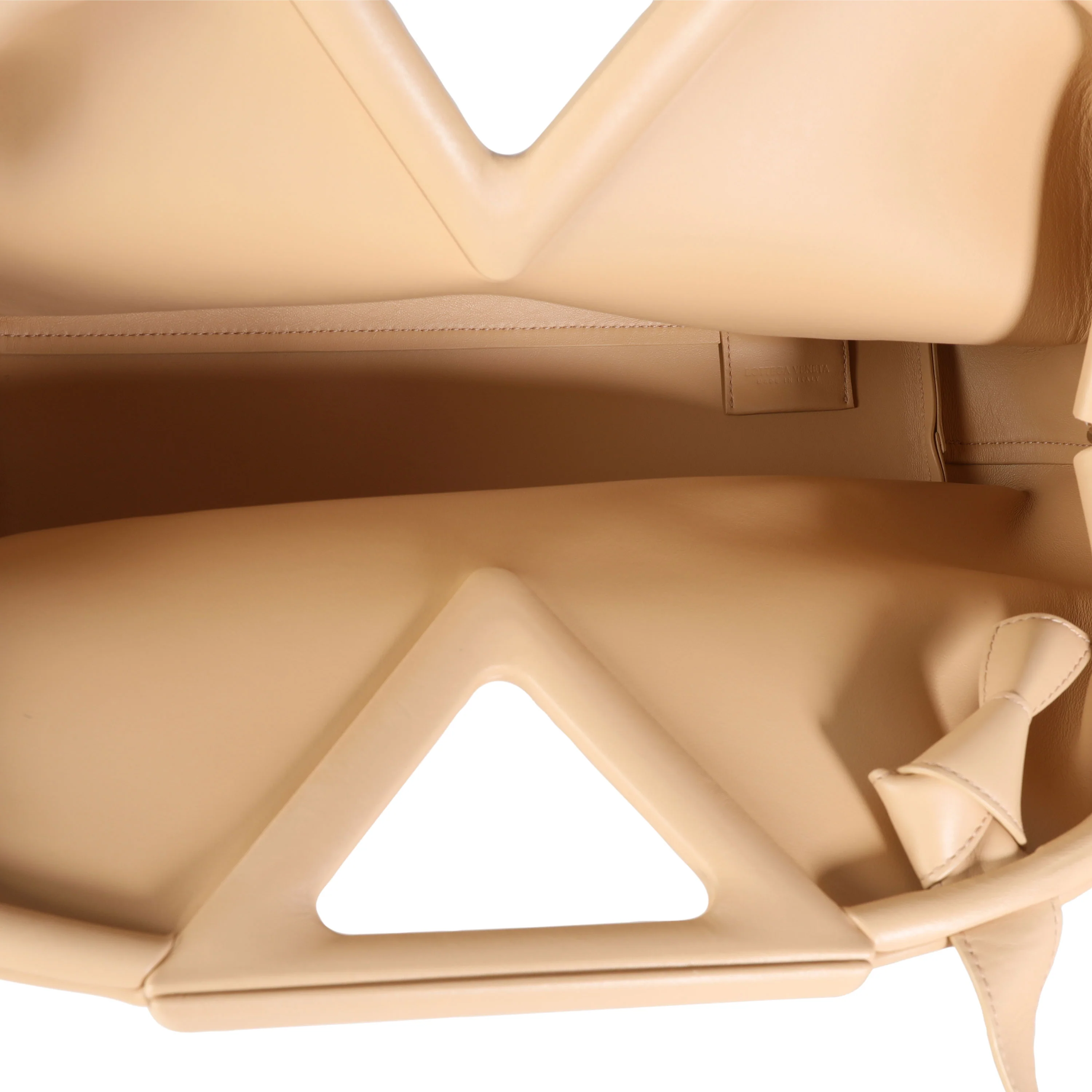 Almond Calfskin Leather Medium Point Bag - Image 8