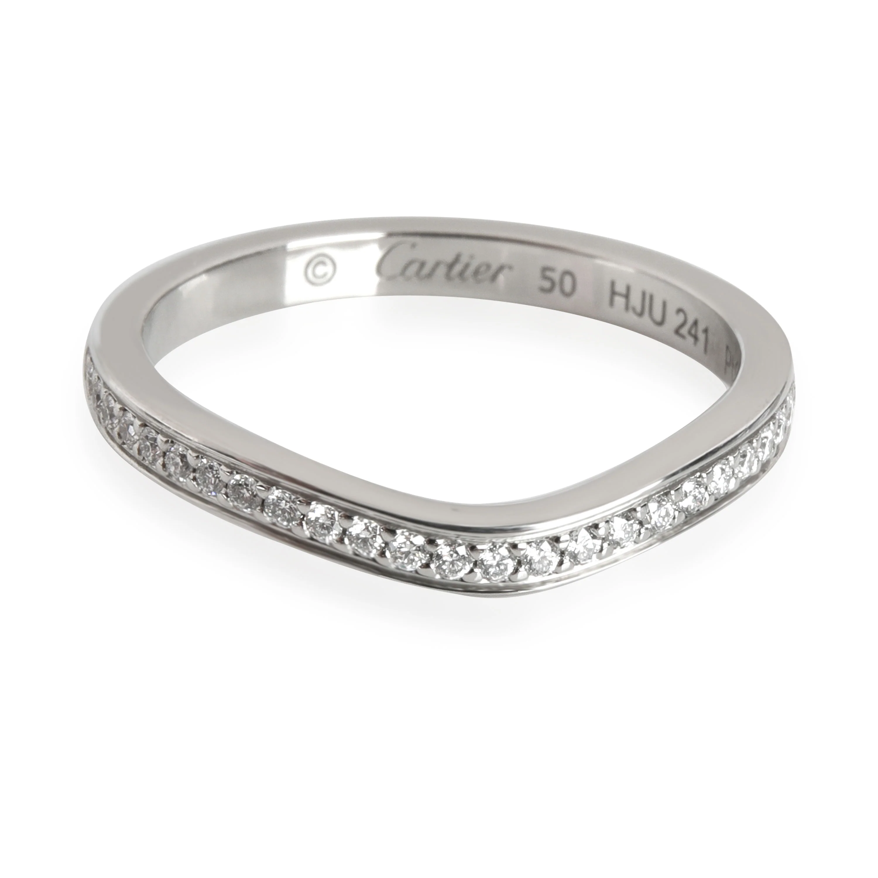 Cartier Ballerine Curved Diamond Band in Platinum 0.09 CTW