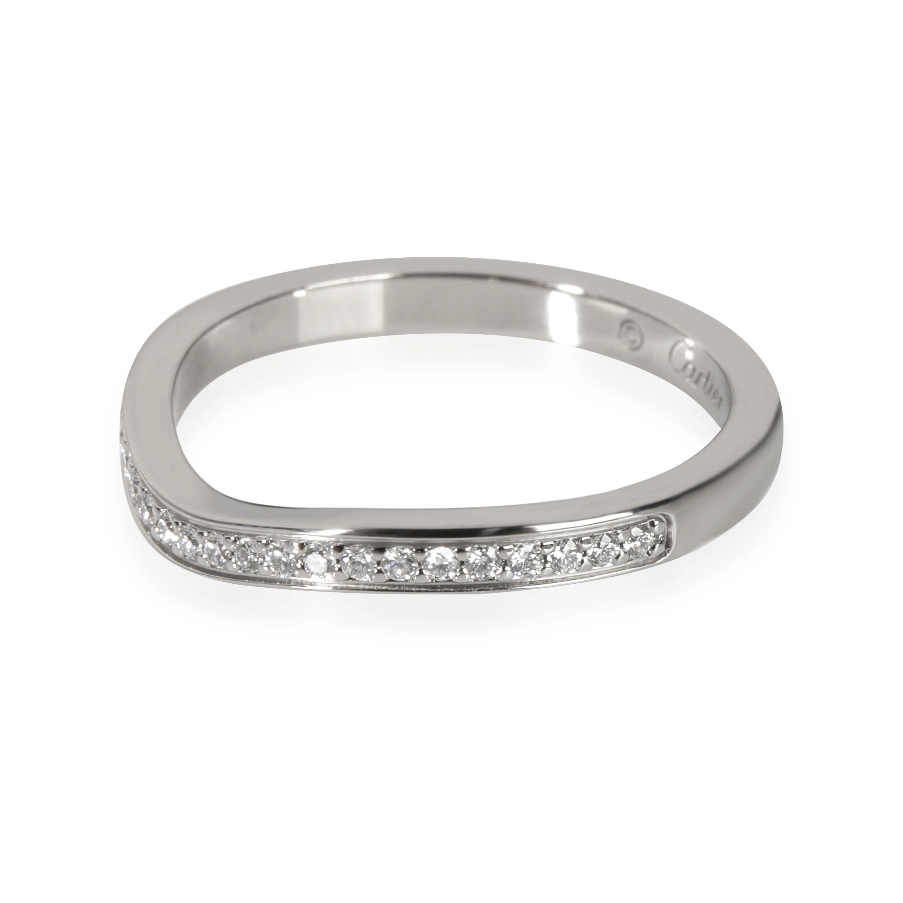 Cartier Ballerine Curved Diamond Band in Platinum 0.09 CTW - Image 2