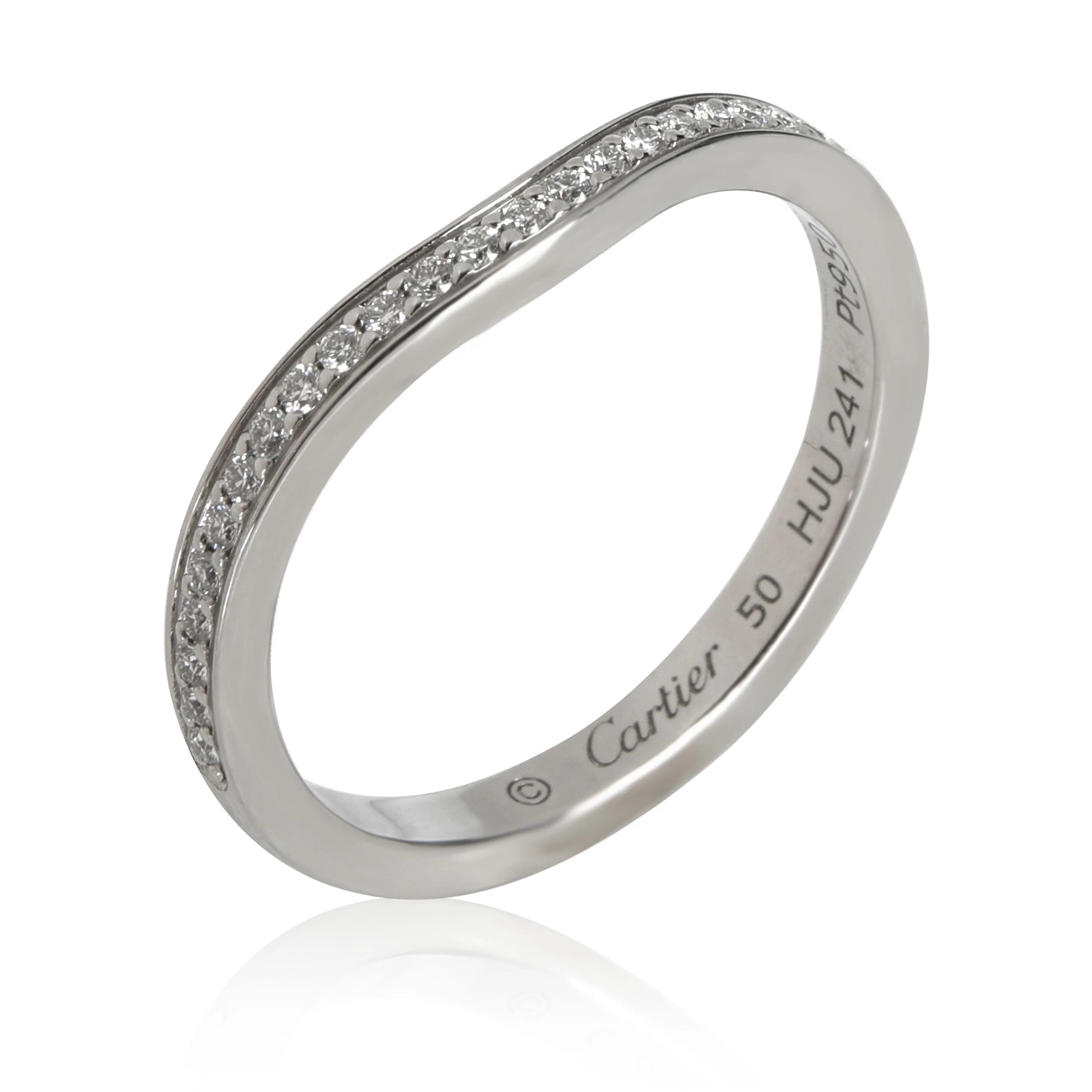 Cartier Ballerine Curved Diamond Band in Platinum 0.09 CTW - Image 3