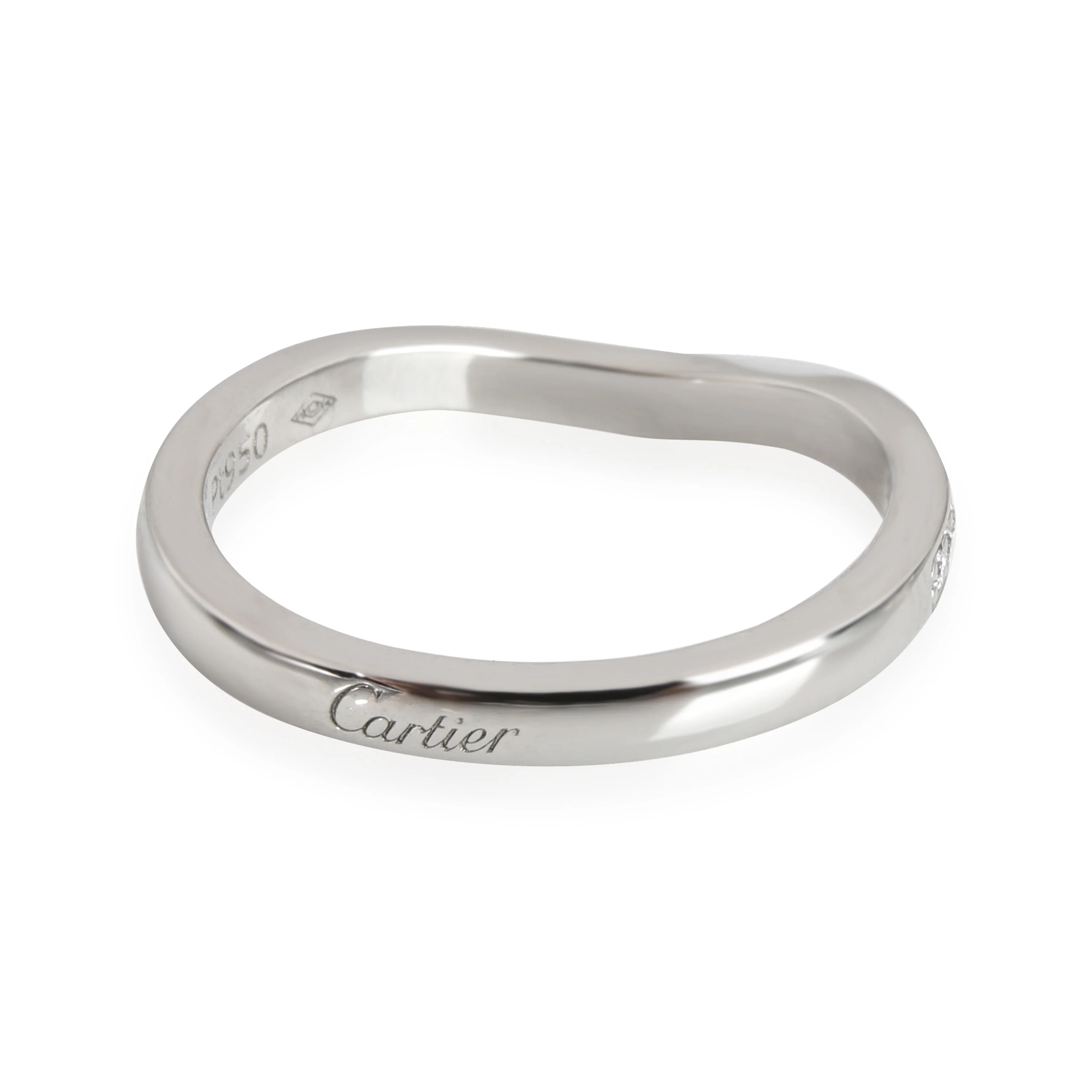 Cartier Ballerine Curved Diamond Band in Platinum 0.09 CTW - Image 4