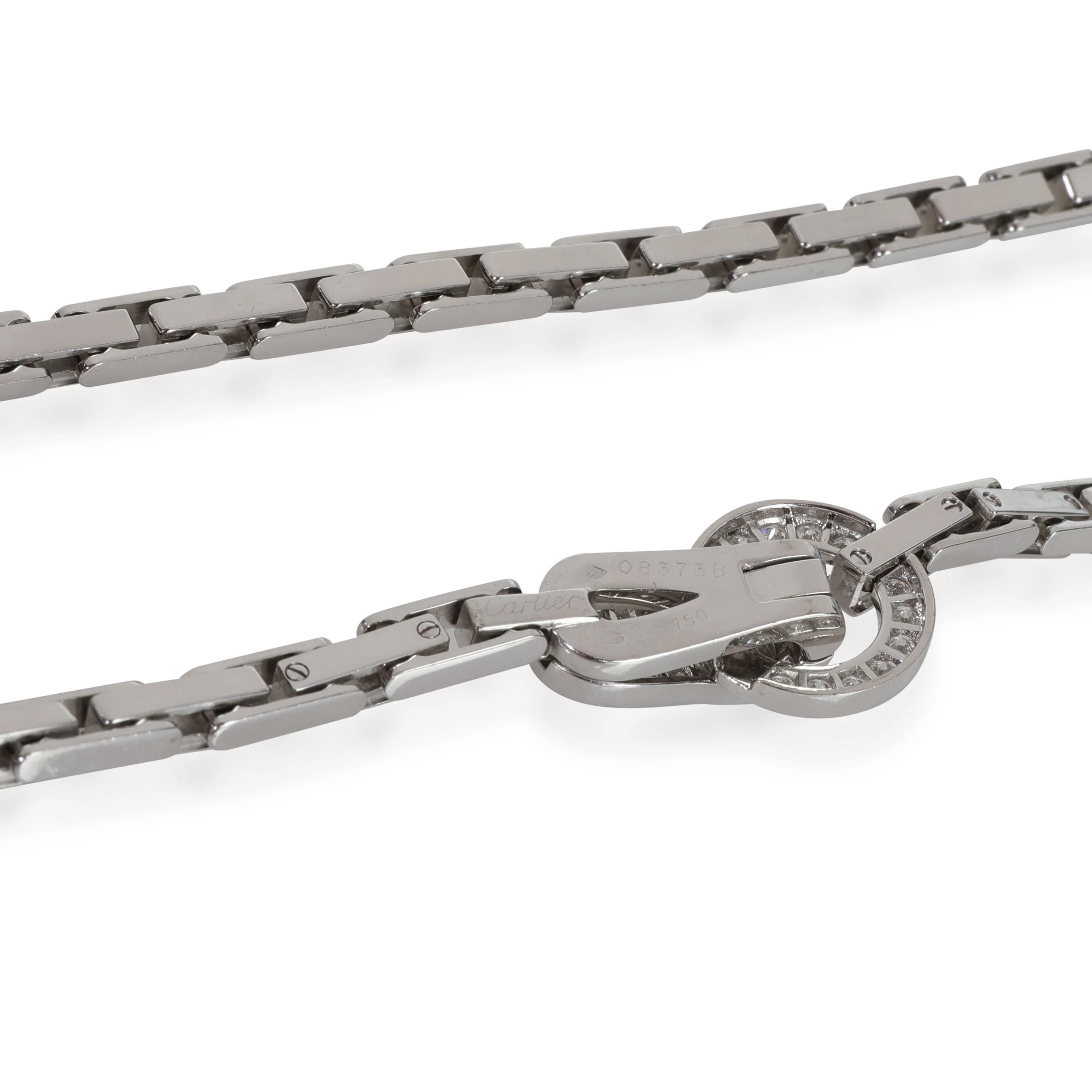 Agrafe Diamond Necklace in 18K White Gold 1.1 CTW - Image 3