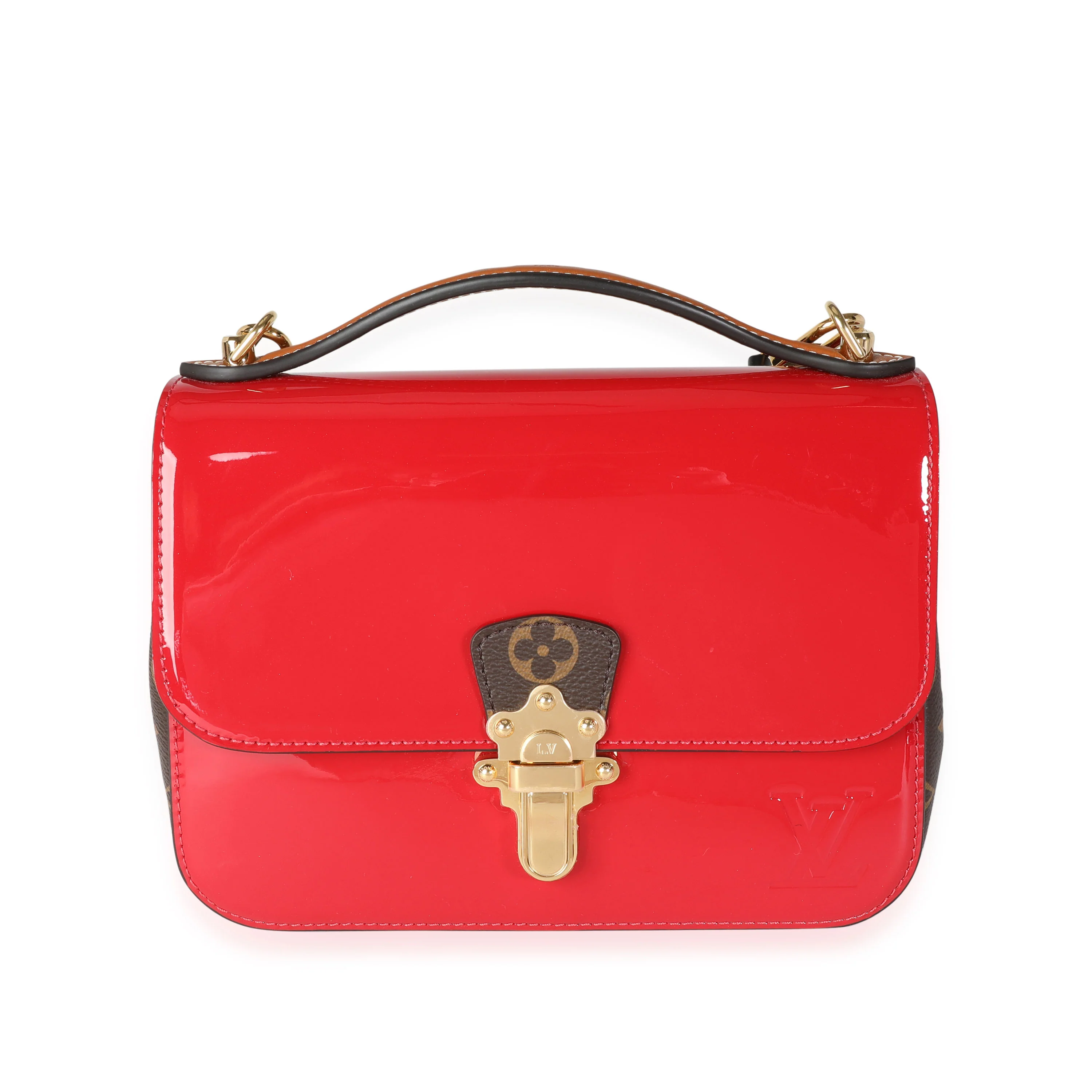 Louis Vuitton Scarlet Vernis & Monogram Canvas Cherrywood BB