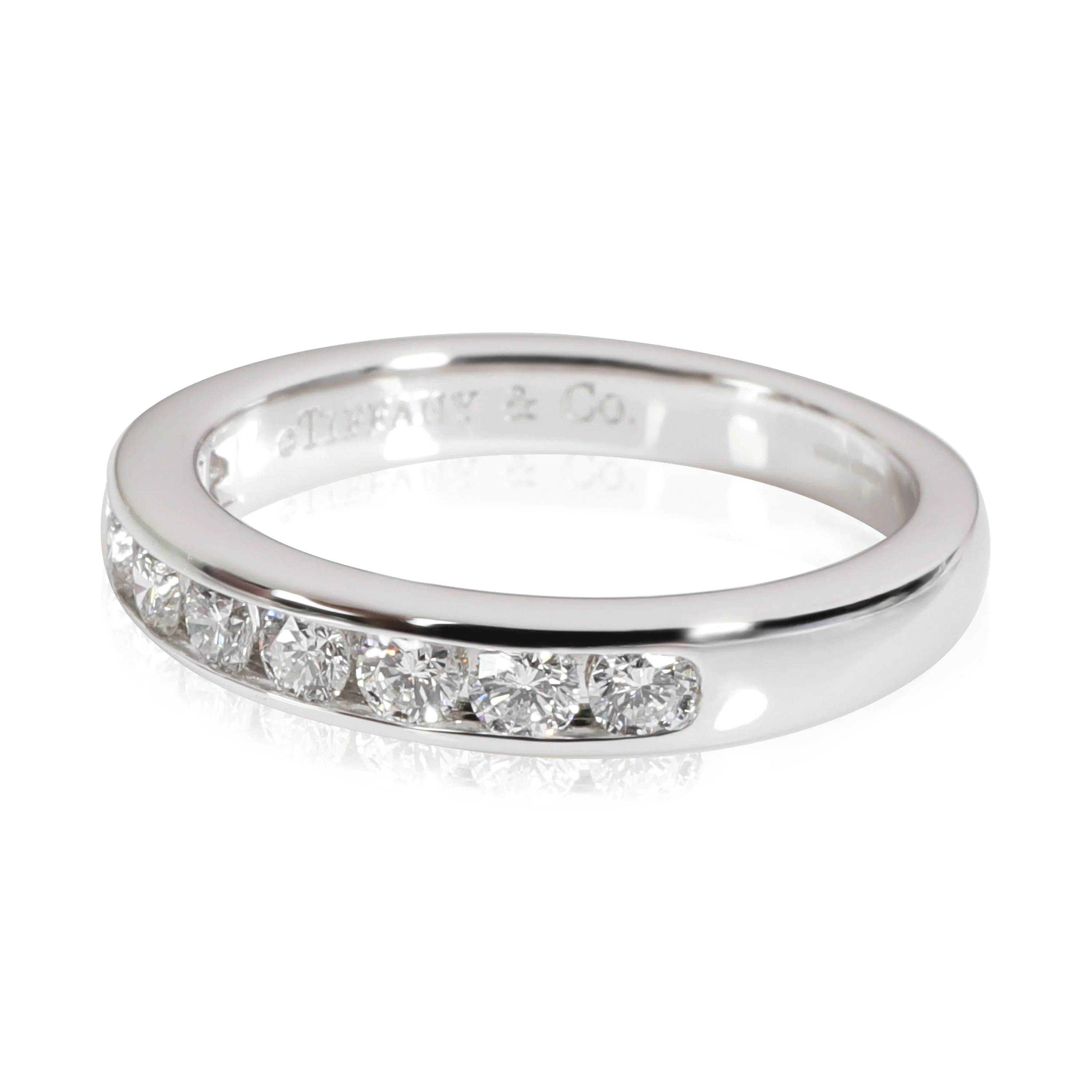 Channel Set Diamond Wedding Band in Platinum 0.35 CTW - Image 2
