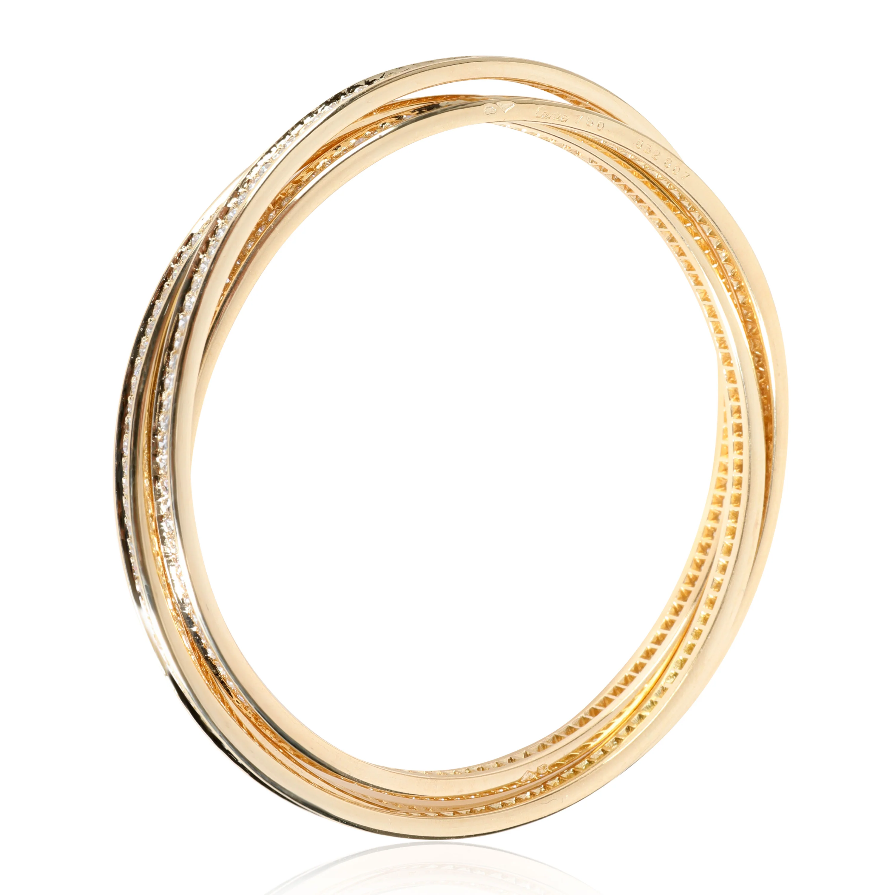 Cartier Trinity Diamond Bangle in 18K Yellow Gold - Image 2
