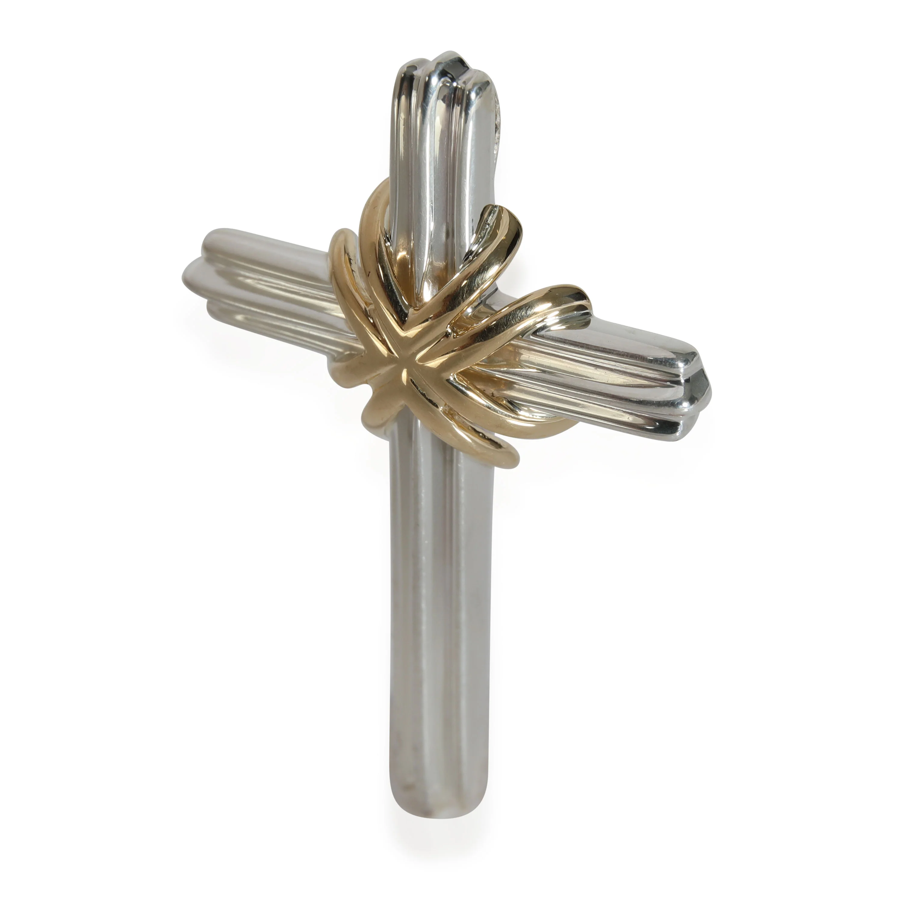 Tiffany & Co. Cross Pendant in 18k Sterling/Gold - Image 2
