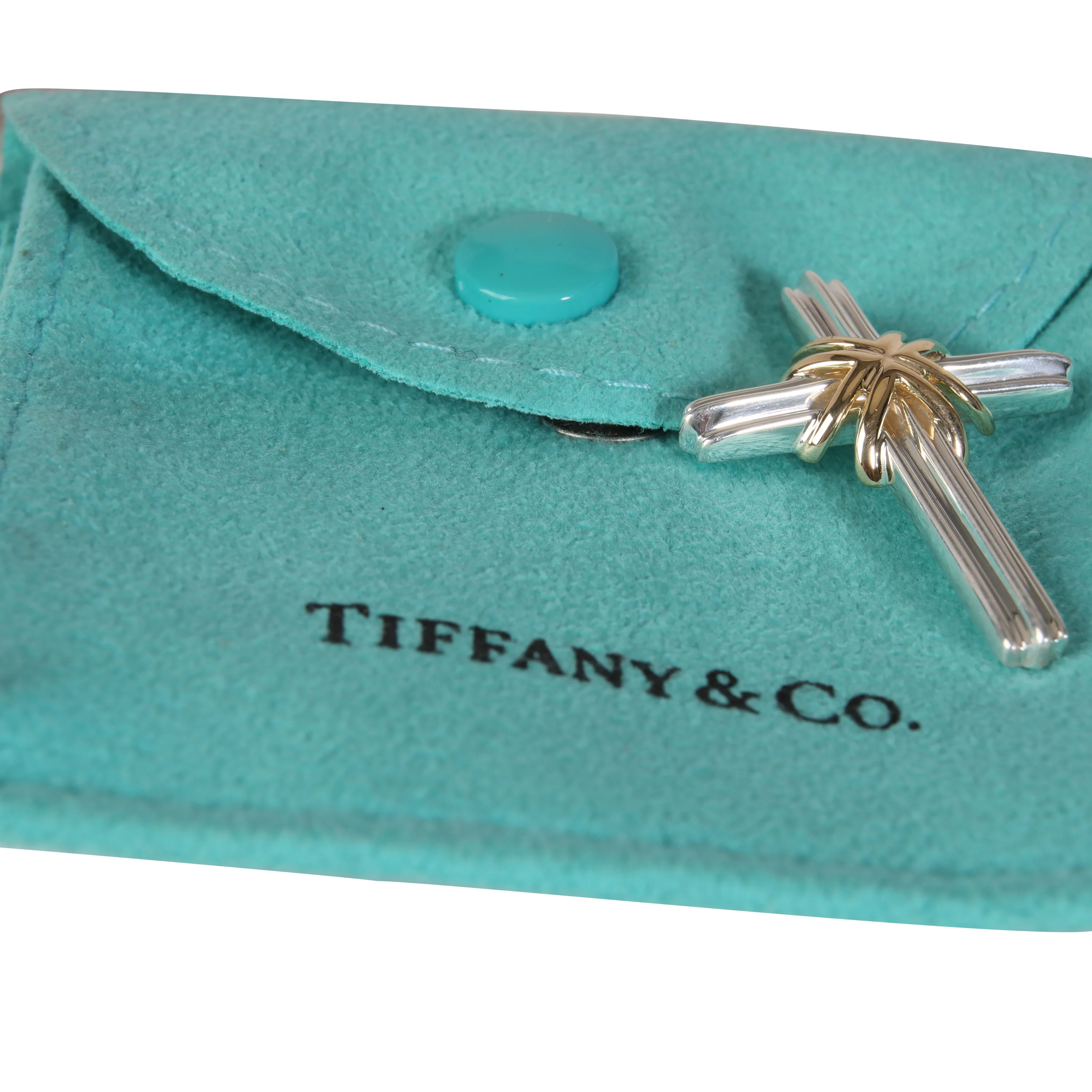 Tiffany & Co. Cross Pendant in 18k Sterling/Gold - Image 4
