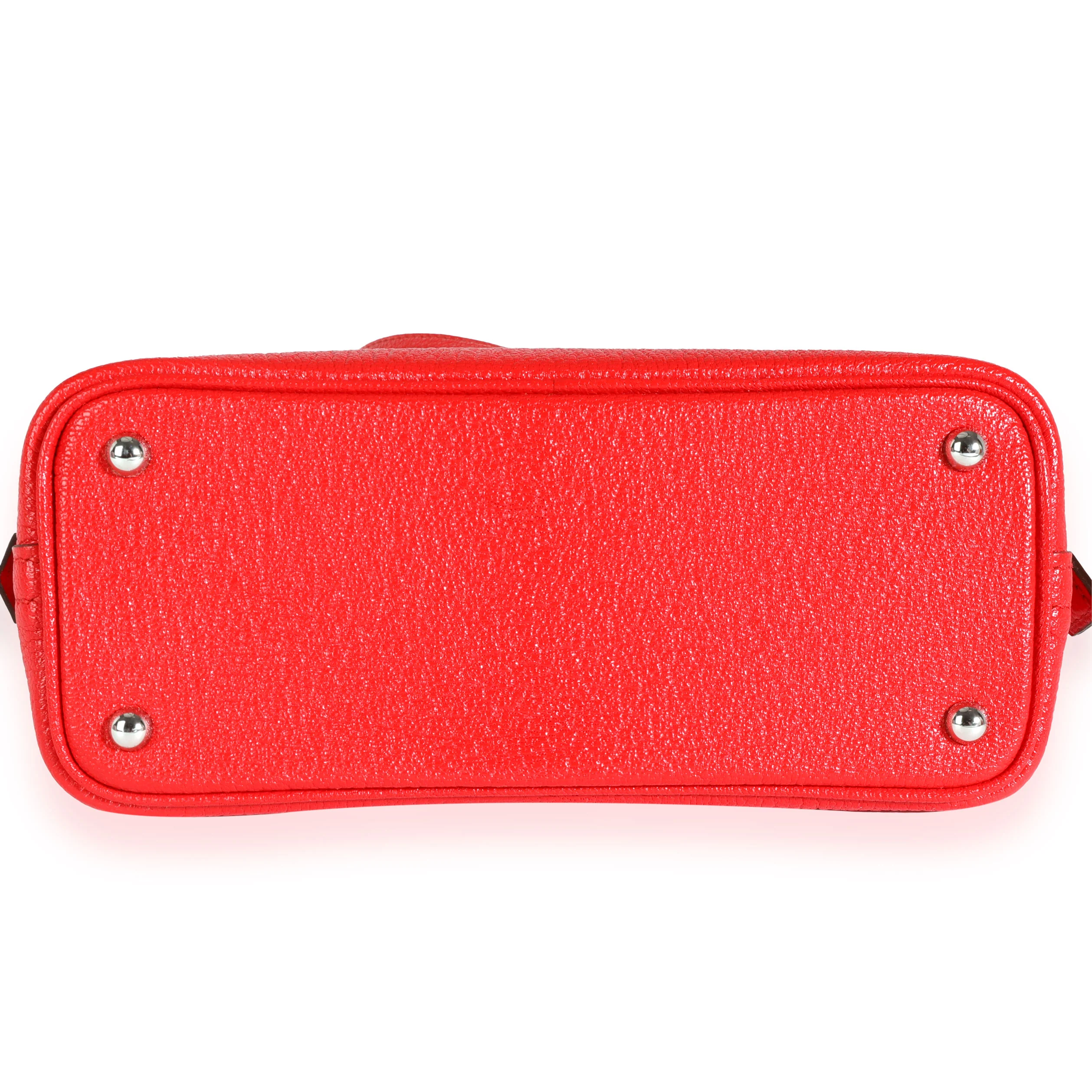 Hermès Rouge De Coeur Chévre Mini Bolide PHW - Image 4