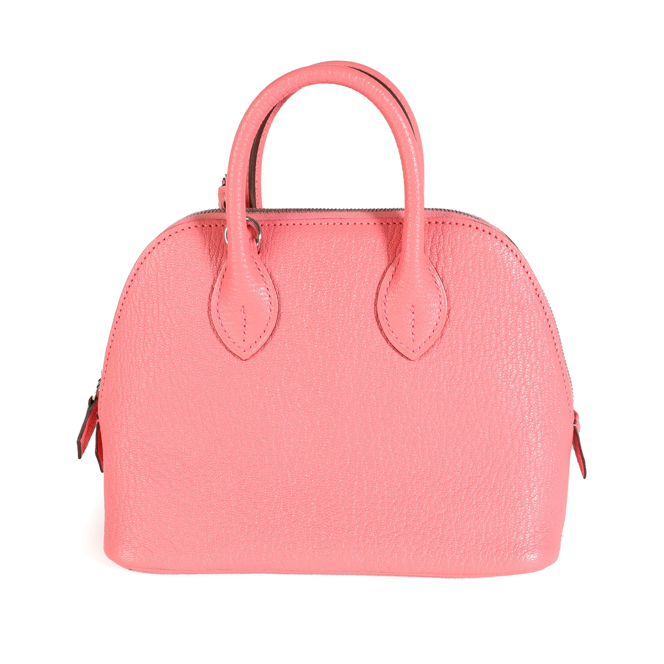 Hermès Rose Dete Chévre Mini Bolide PHW