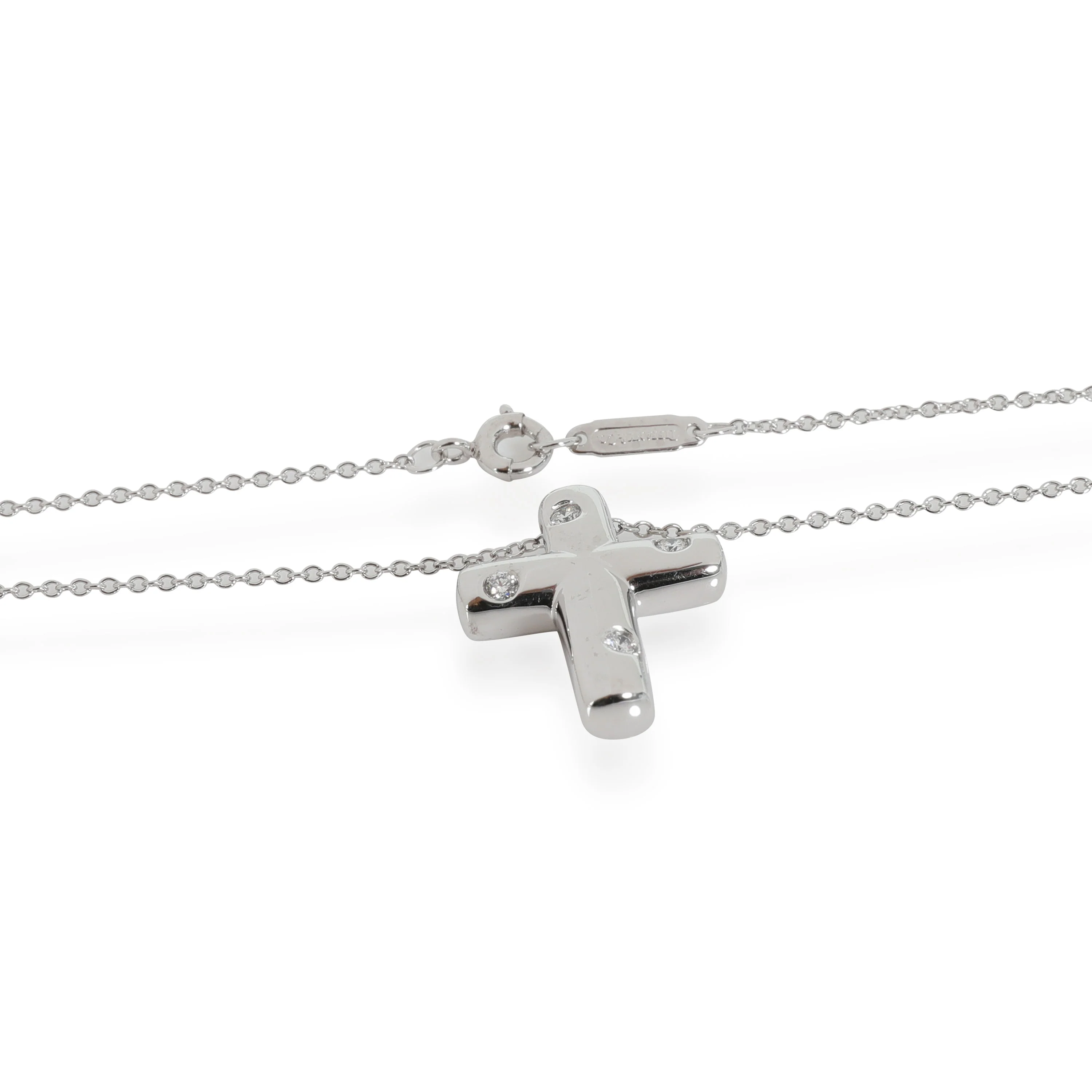 Tiffany & Co. Etoile Diamond Cross Pendant in Platinum 0.12 CTW - Image 3