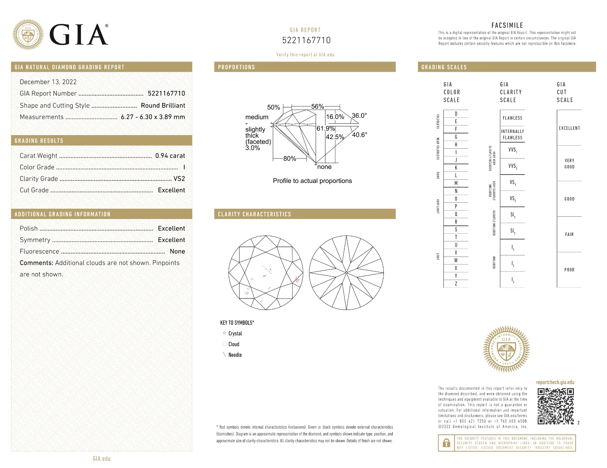 GIA Certified 0.94 Ct Round cut I VS2 Loose Diamond - Image 2