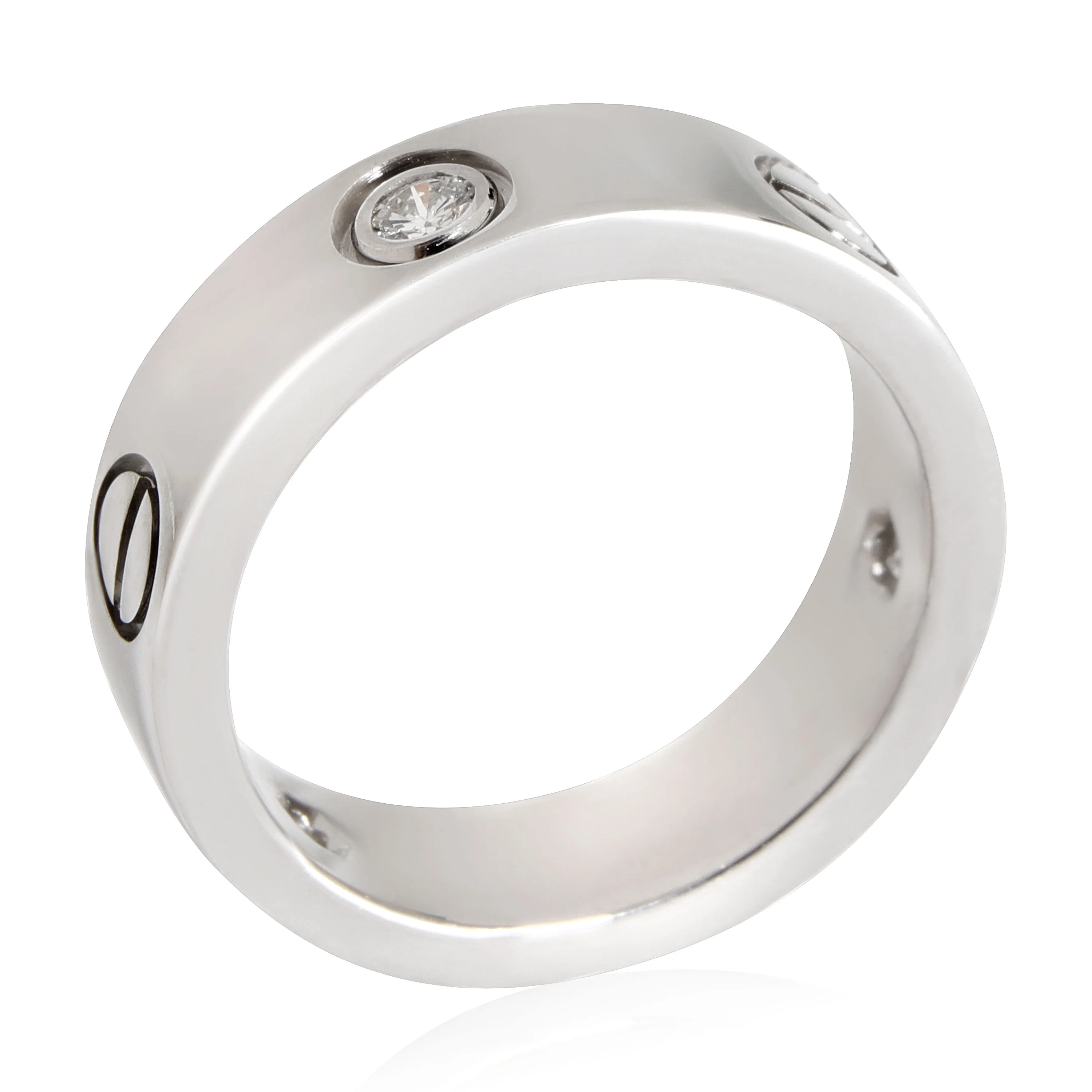 Cartier Love Diamond Ring in 18k White Gold 0.22 CTW - Image 2