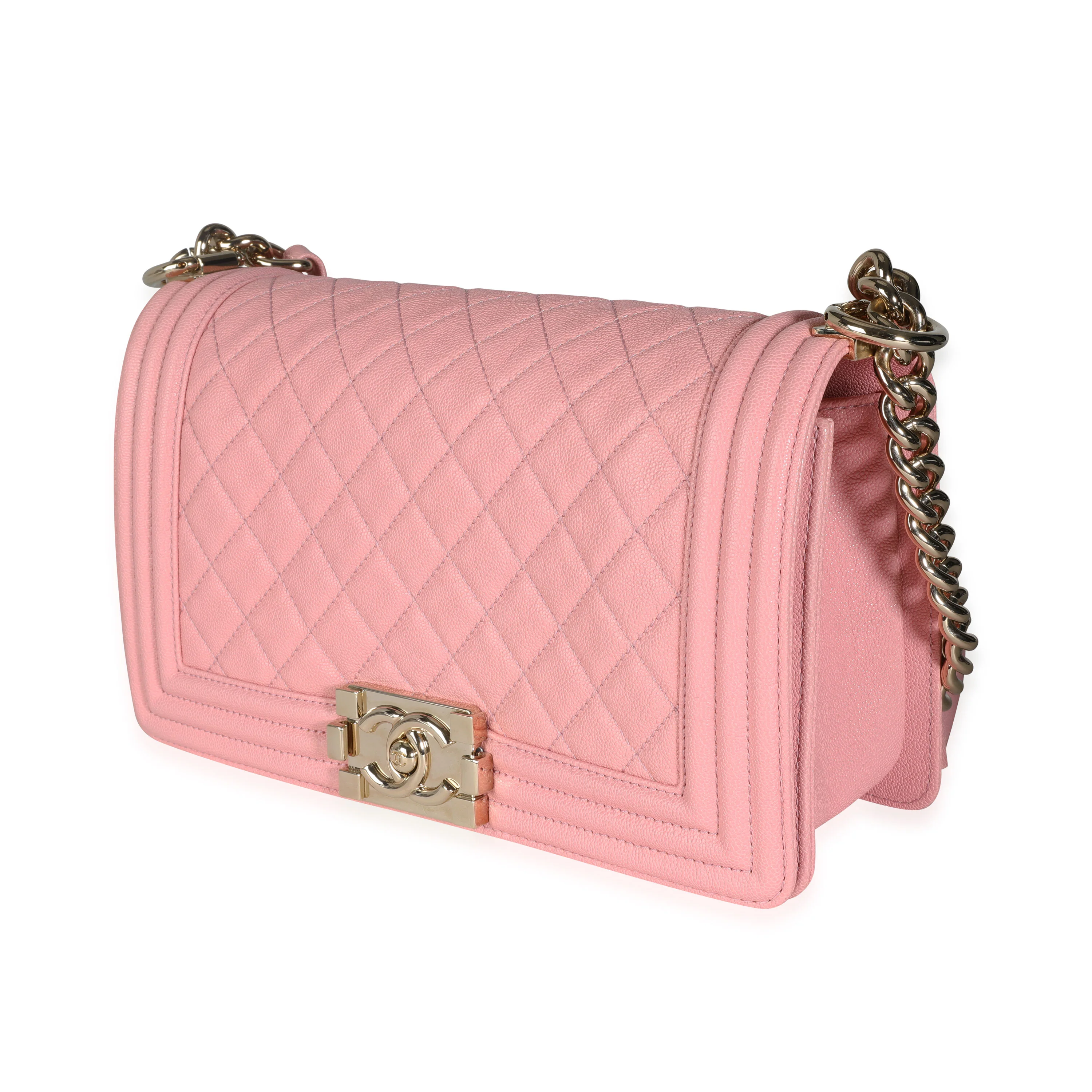 Chanel Pink Quilted Goatskin Medium Boy Bag - Image 2