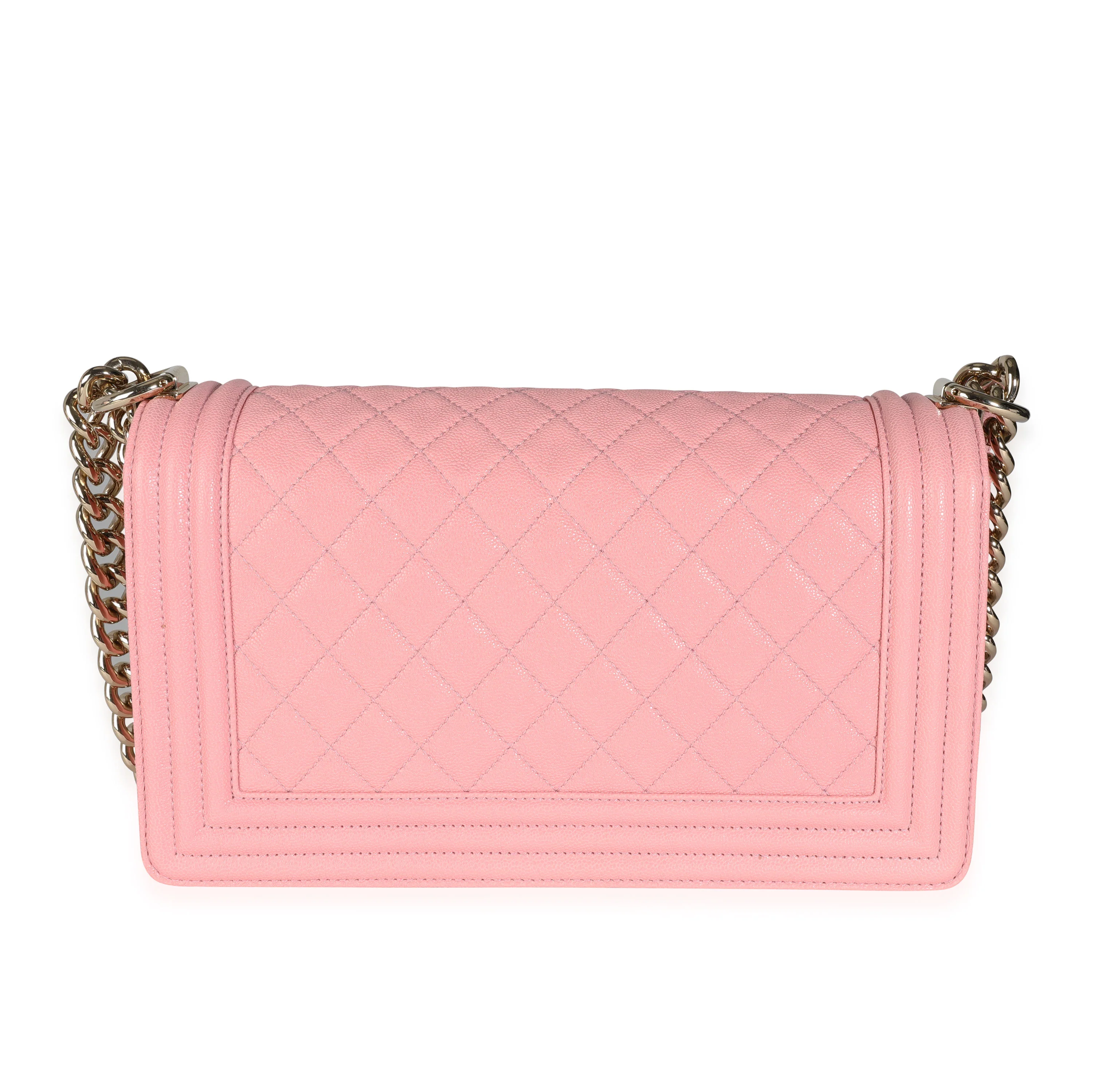 Chanel Pink Quilted Goatskin Medium Boy Bag - Image 3