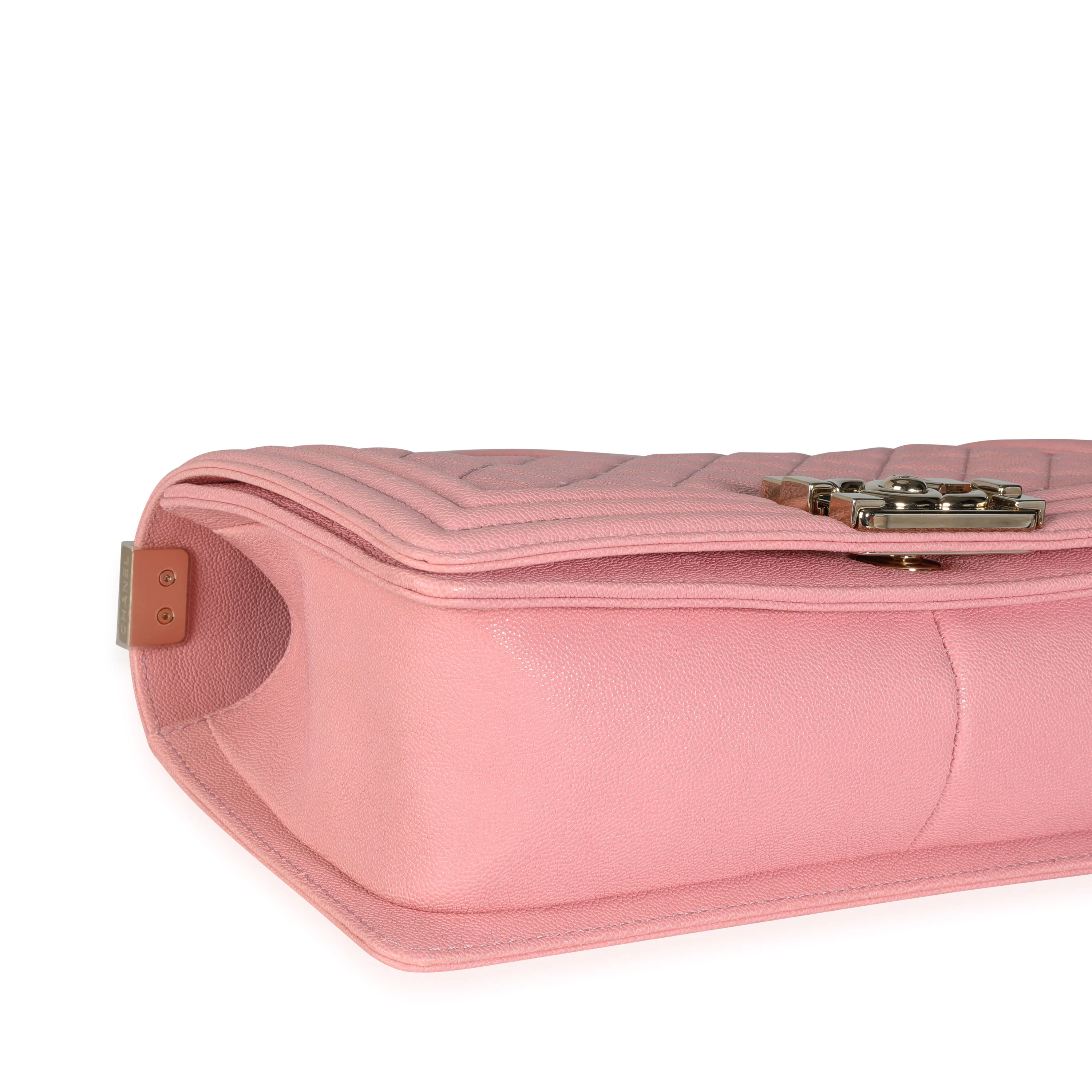 Chanel Pink Quilted Goatskin Medium Boy Bag - Image 5