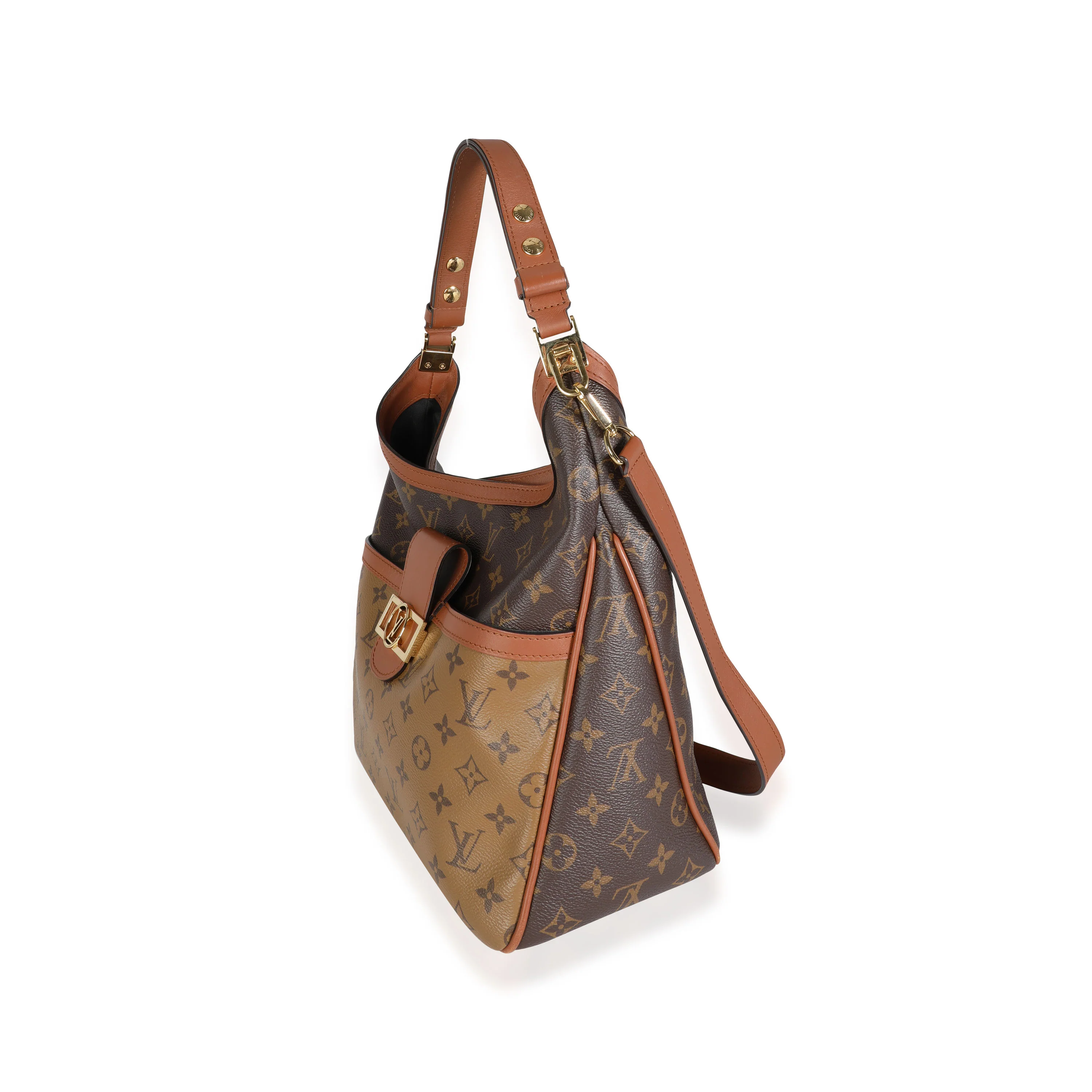 Louis Vuitton Monogram & Monogram Reverse Canvas Dauphine Hobo MM - Image 2