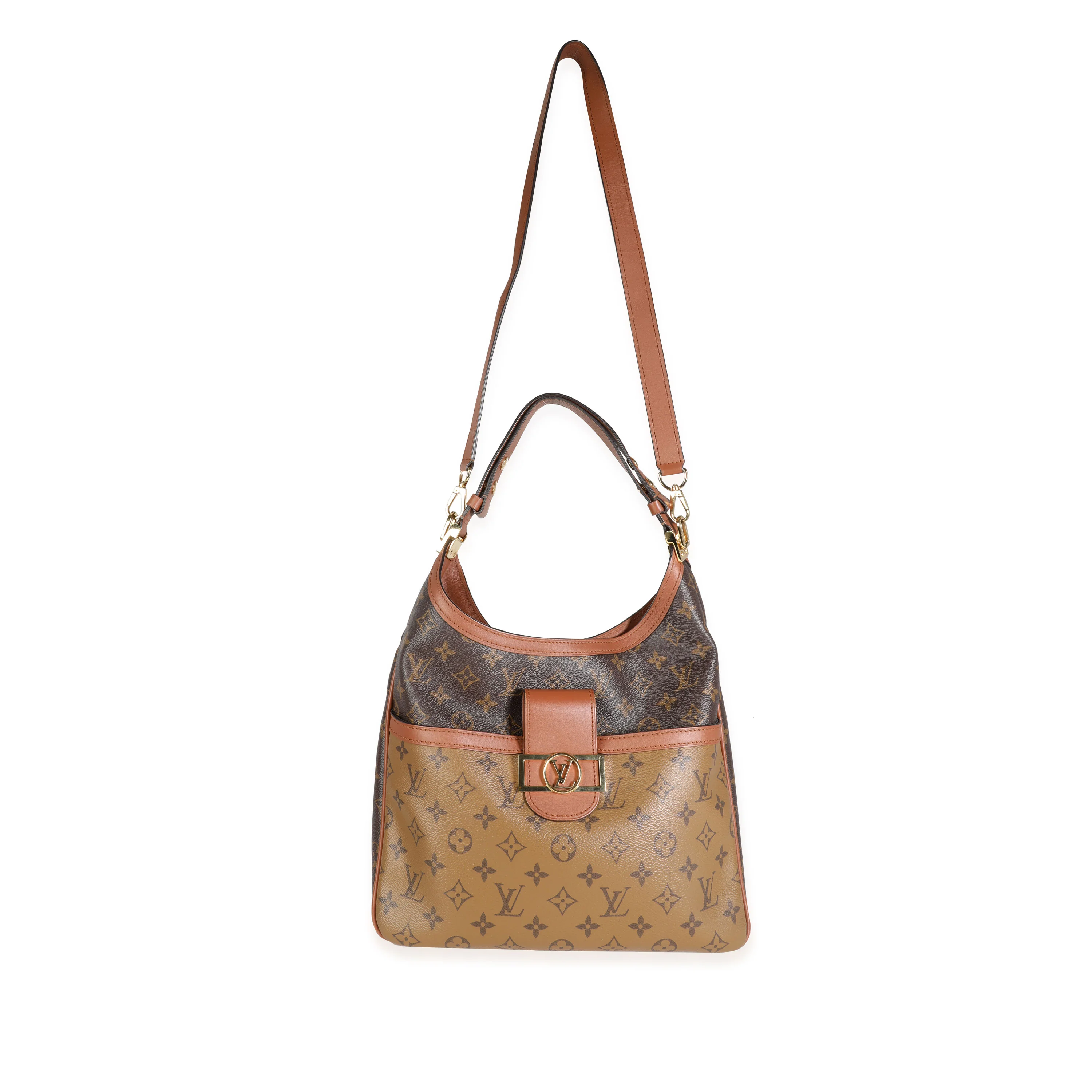 Louis Vuitton Monogram & Monogram Reverse Canvas Dauphine Hobo MM - Image 4