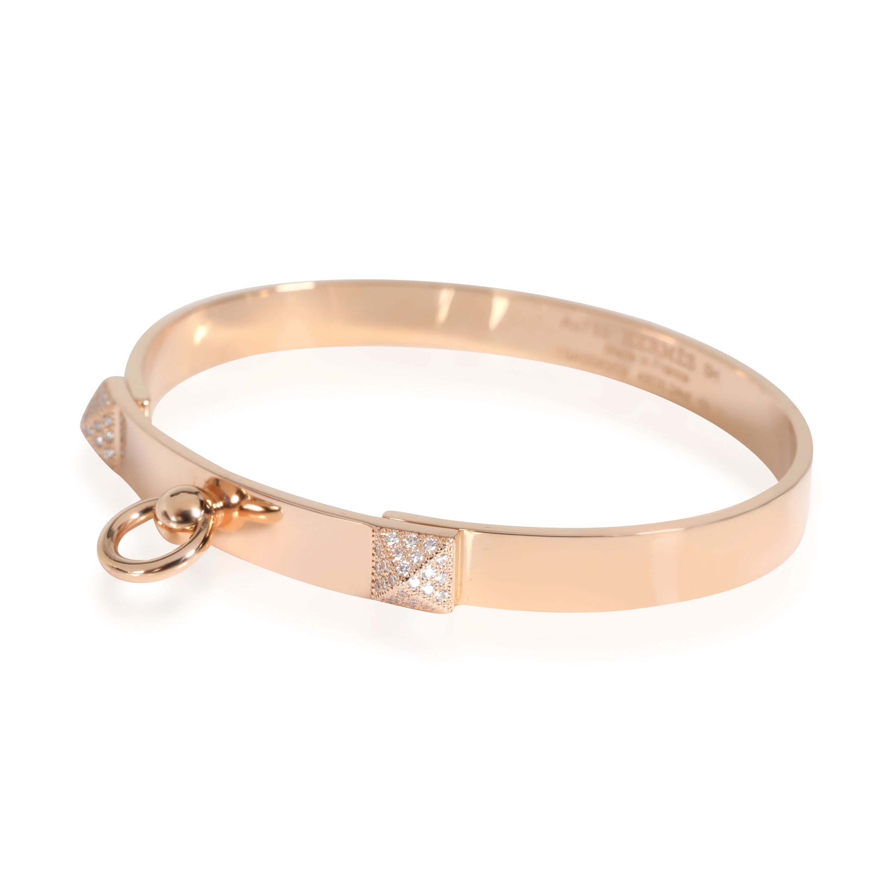 Hermès Small Model Collier de Chien Diamond Bangle in 18k Rose Gold 0.24 Ctw - Image 2
