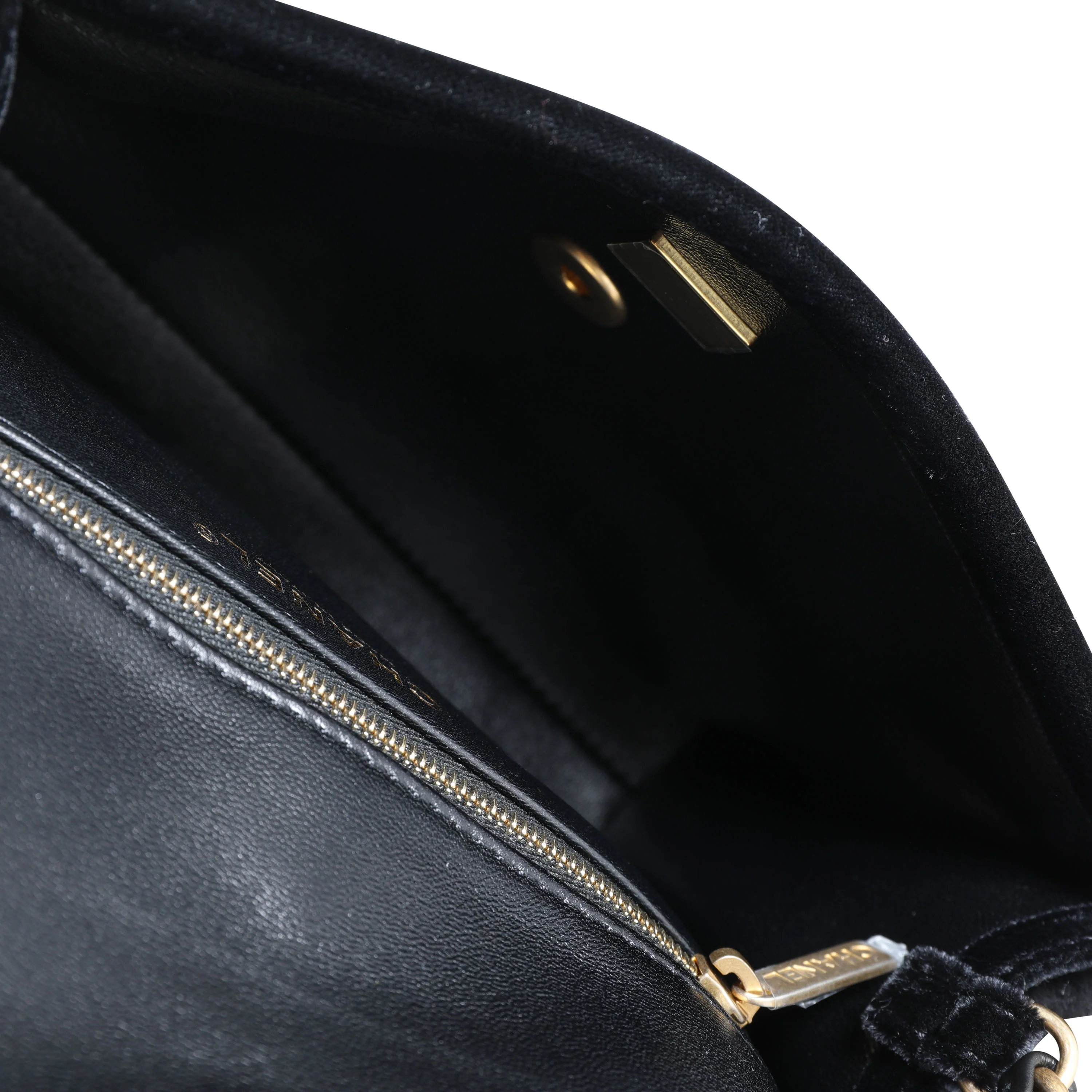 Black & White Shearling Small Single Flap Bag - Image 8