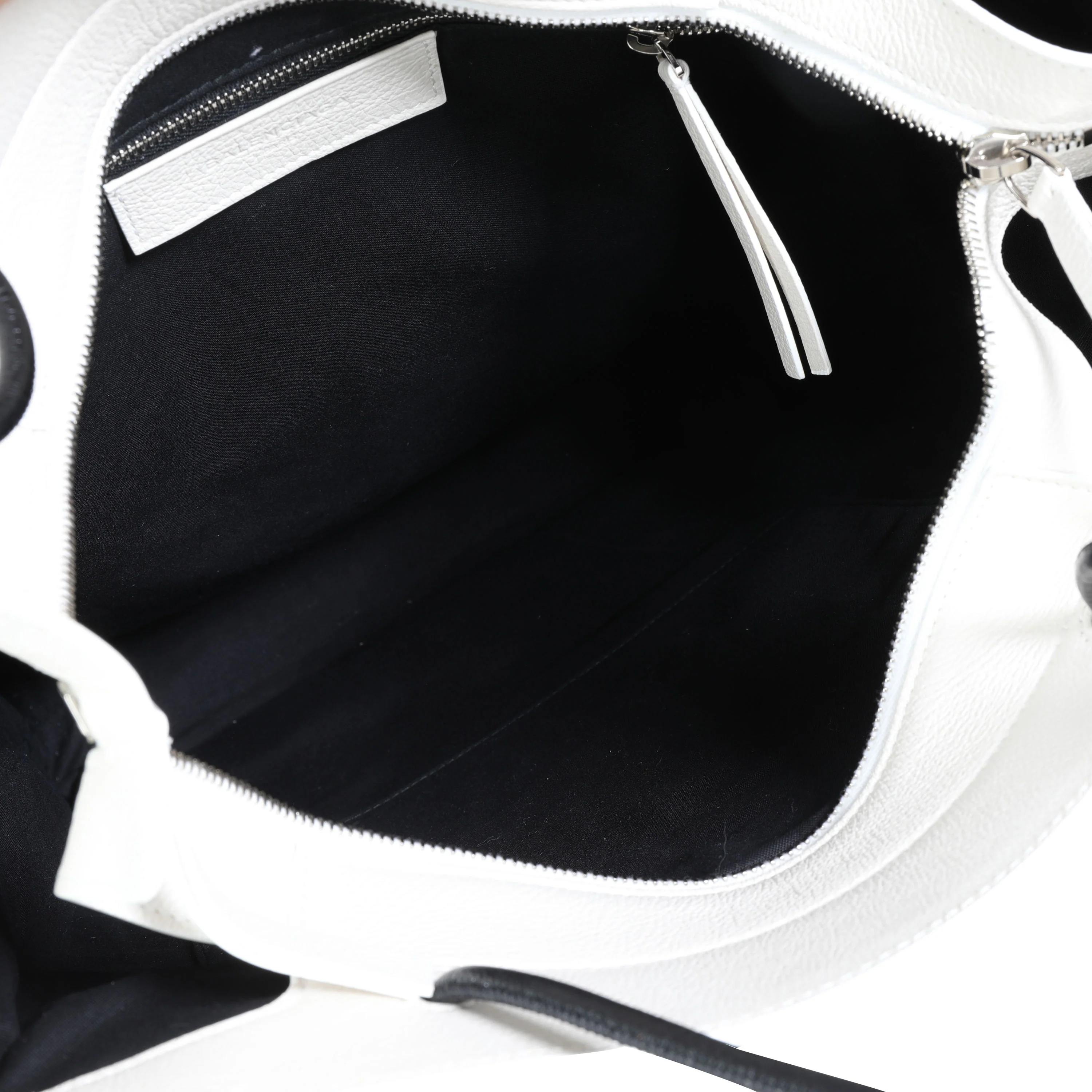 Balenciaga White Leather North South Shopping Tote - Image 7