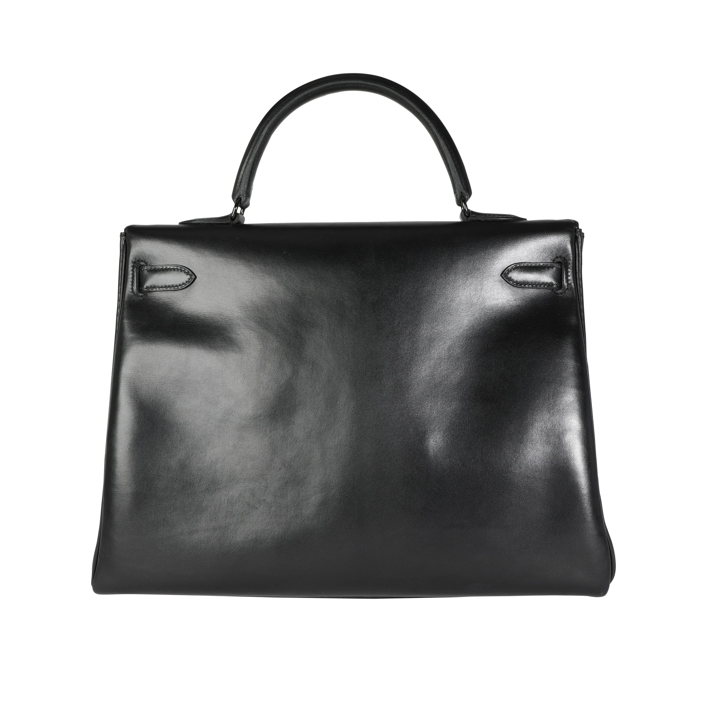Hermès Rare Black Box Calf So Black Retourne Kelly 35 PVD - Image 3