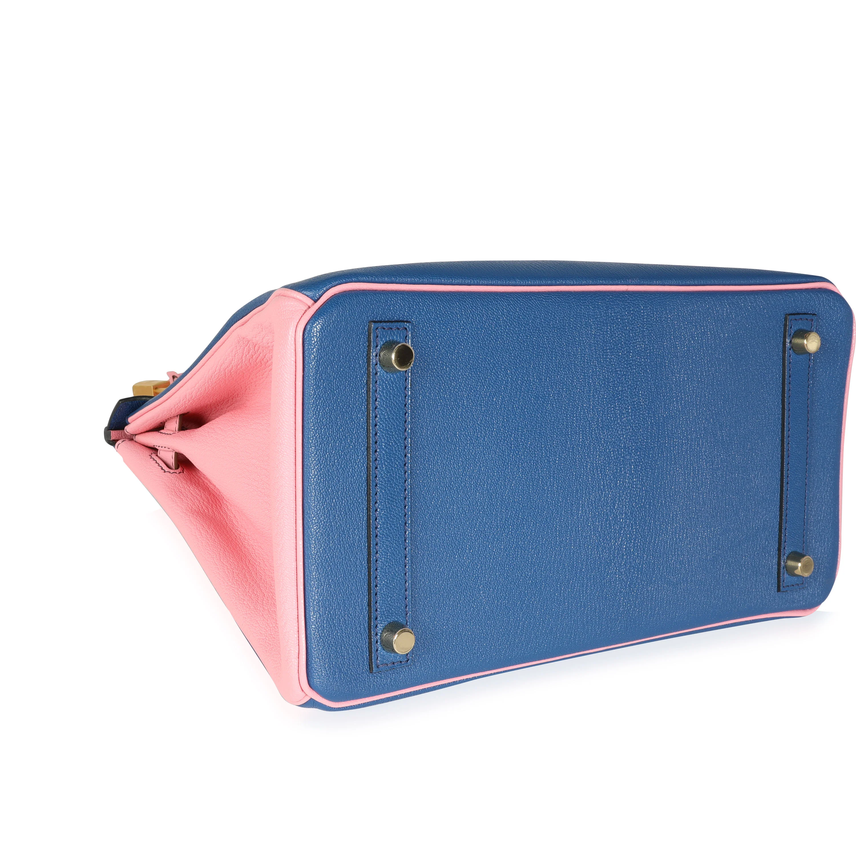 HSS Bleu Saphir Rose Confetti Chevre Birkin 30 BGHW - Image 5