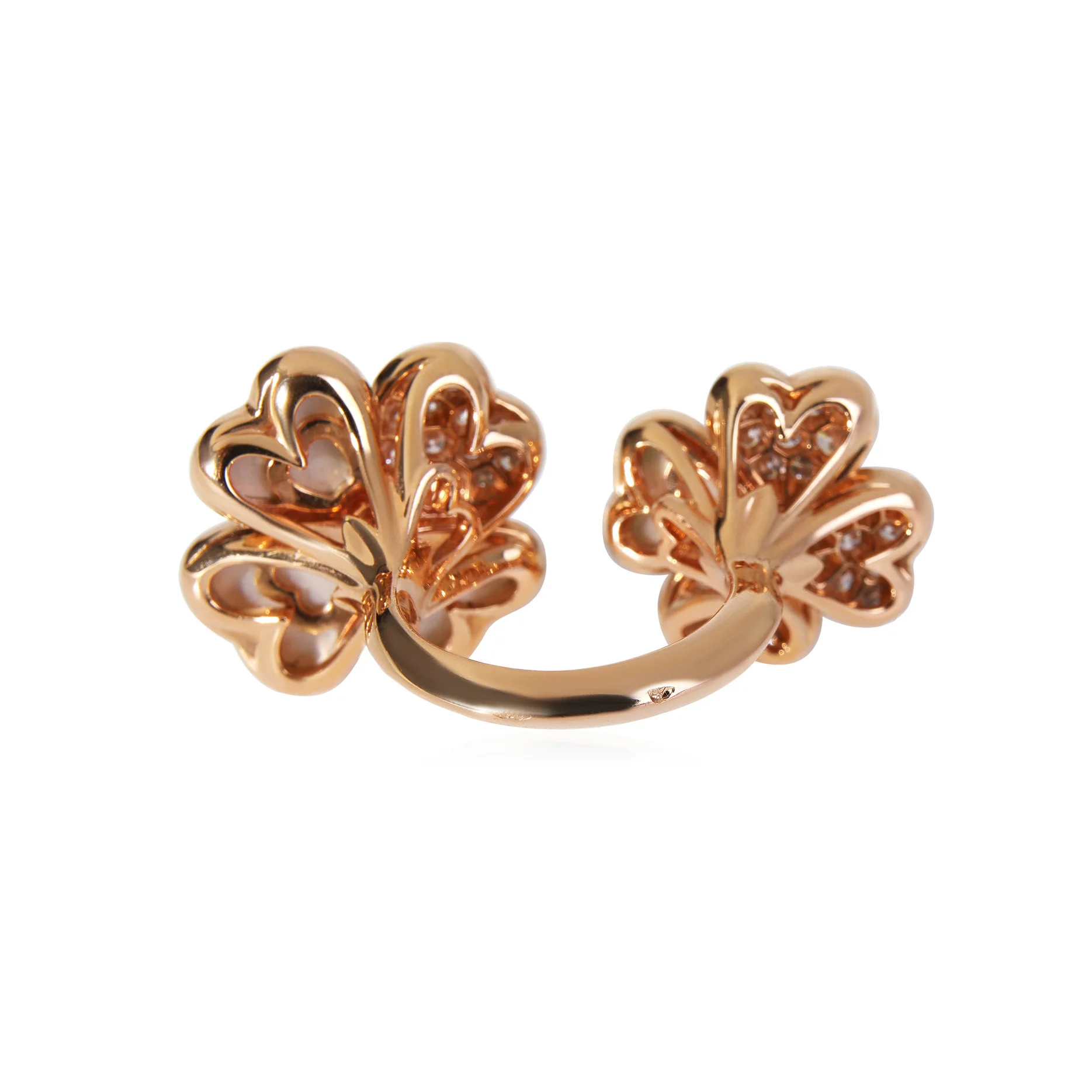 Van Cleef & Arpels Cosmos Between the Finger Diamond Ring in 18k Rose Gold - Image 6