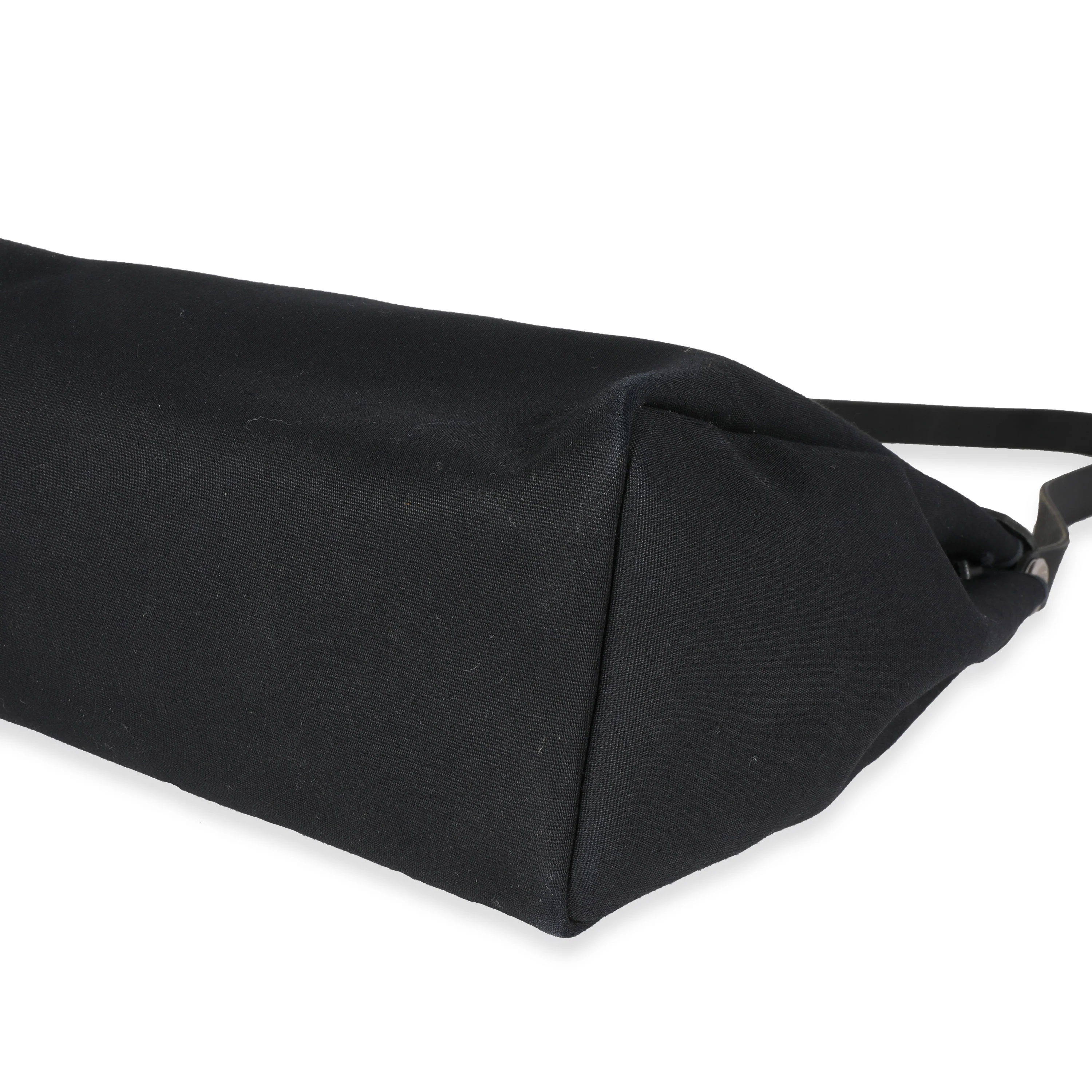 Hermès Black Toile & Vache Hunter 2-In-1 Herbag PHW - Image 6