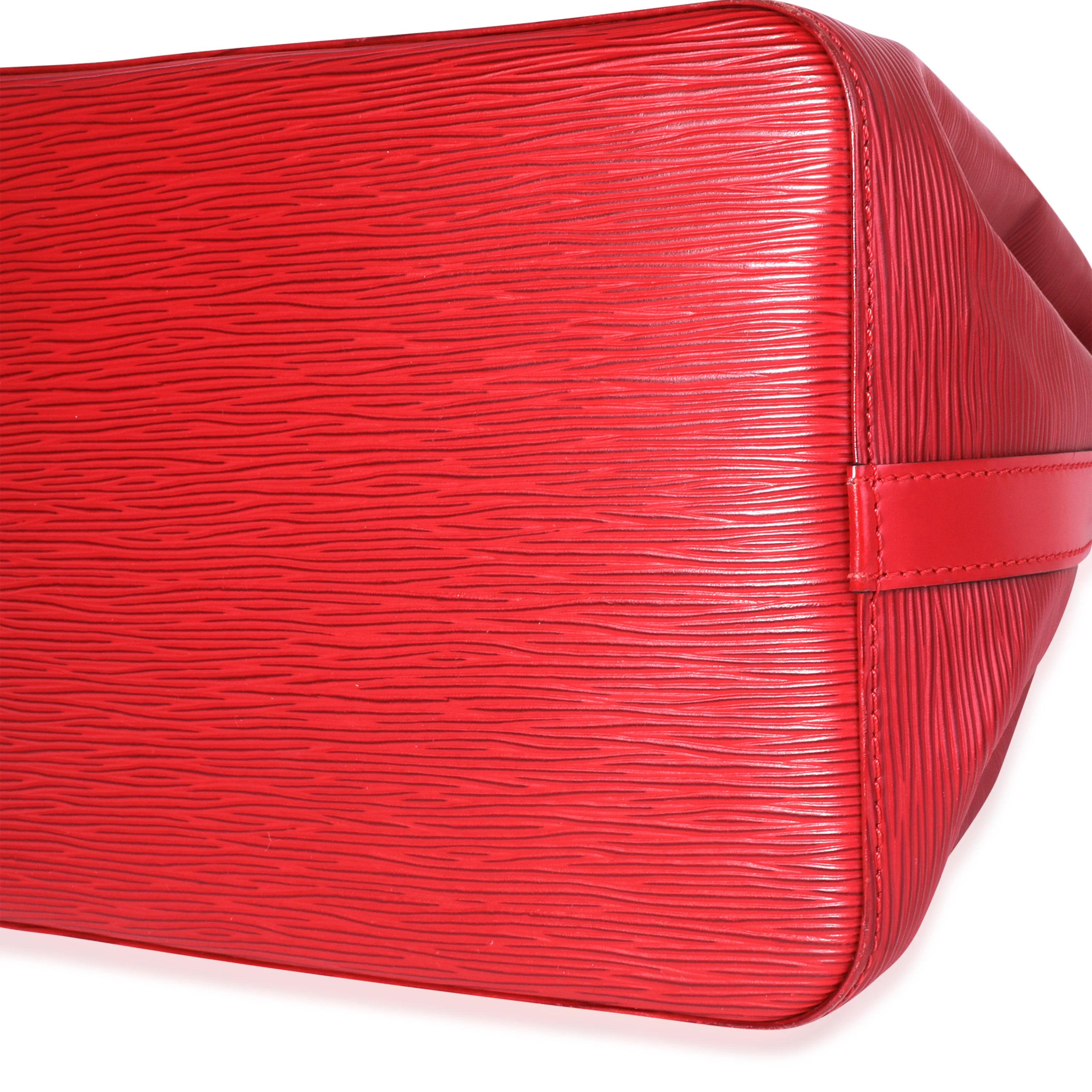 Louis Vuitton Red Epi Leather Petit Noé Bag - Image 6