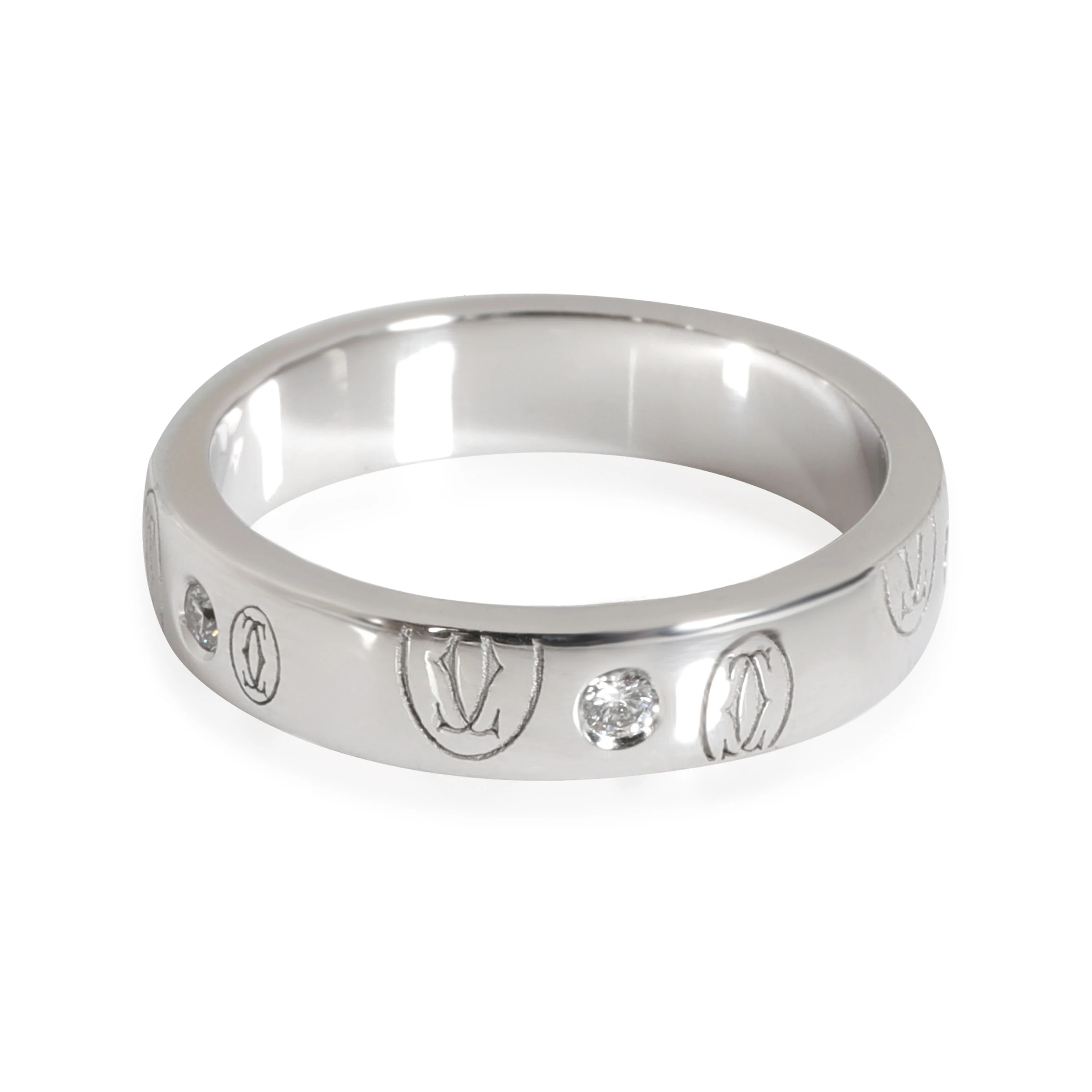 Cartier Logo de Cartier Diamond Ring in 18k White Gold 0.10 CTW - Image 3