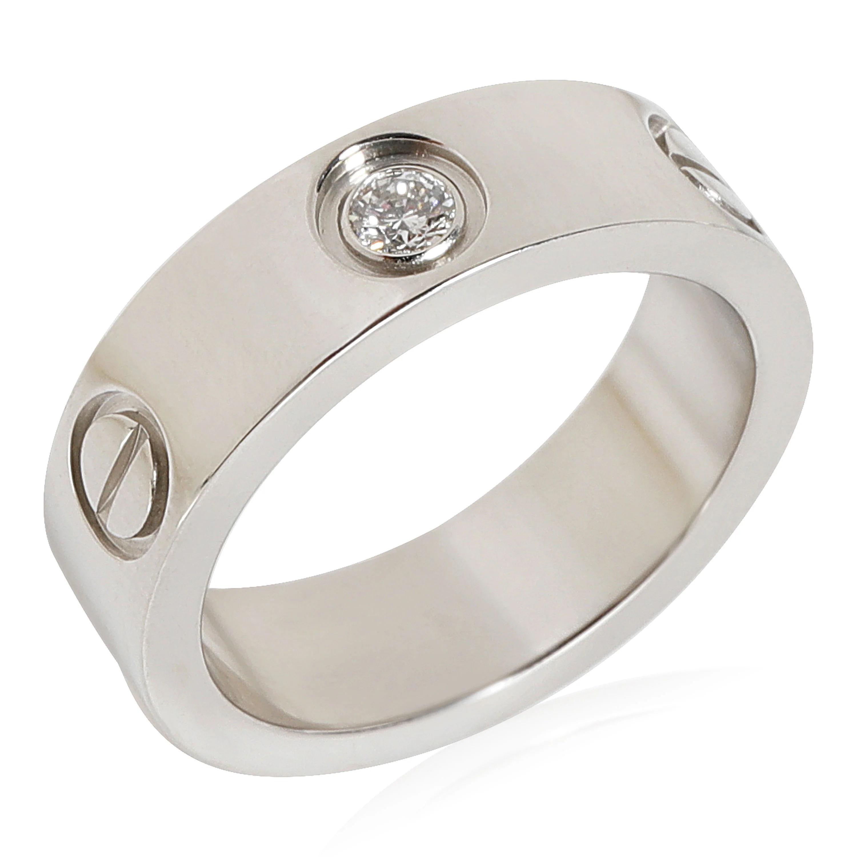Love Ring, 1 Diamond (Platinum) - Image 3