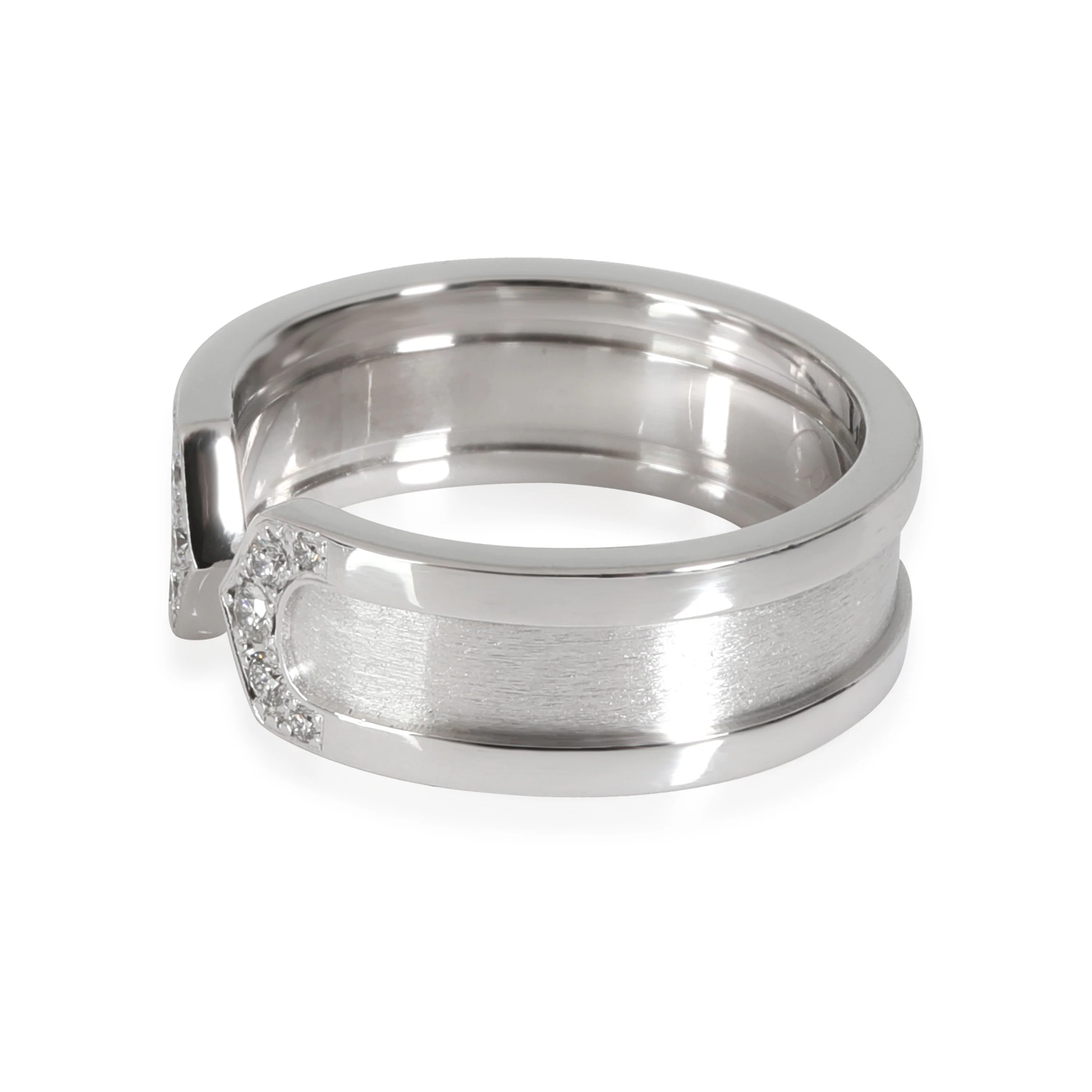 C De Cartier Diamond Ring in 18k White Gold 0.1 CTW - Image 2