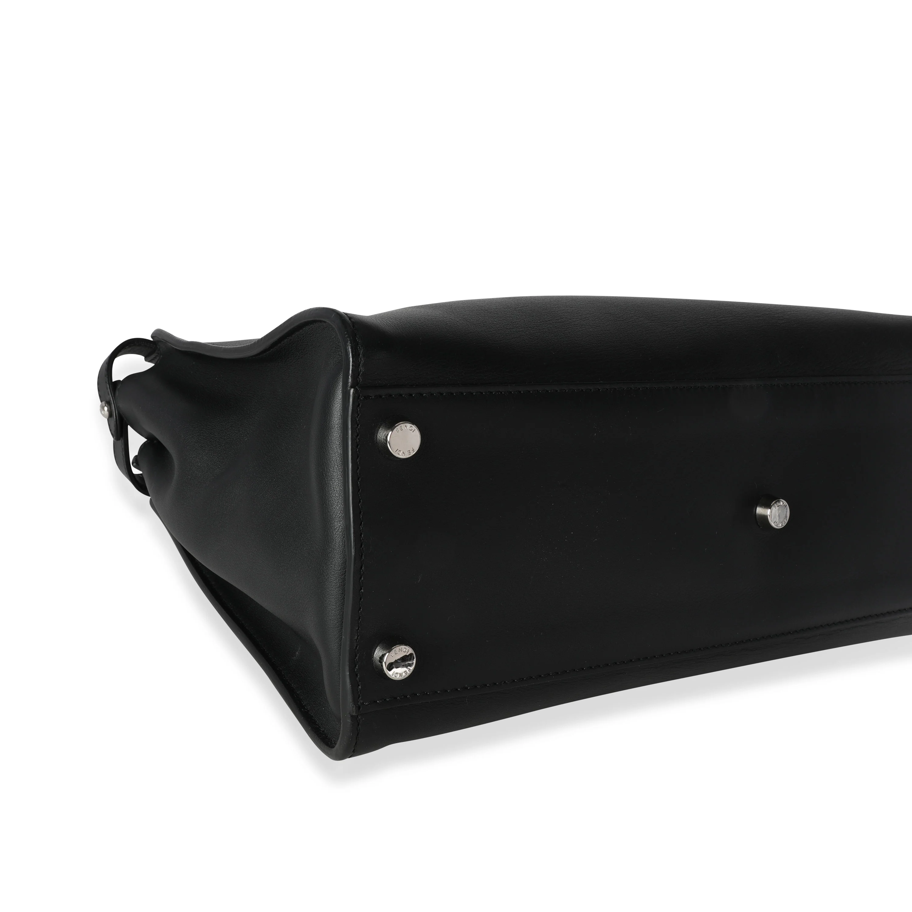 Fendi Black Leather Peekaboo Monster Large Briefcase Bag - Image 7