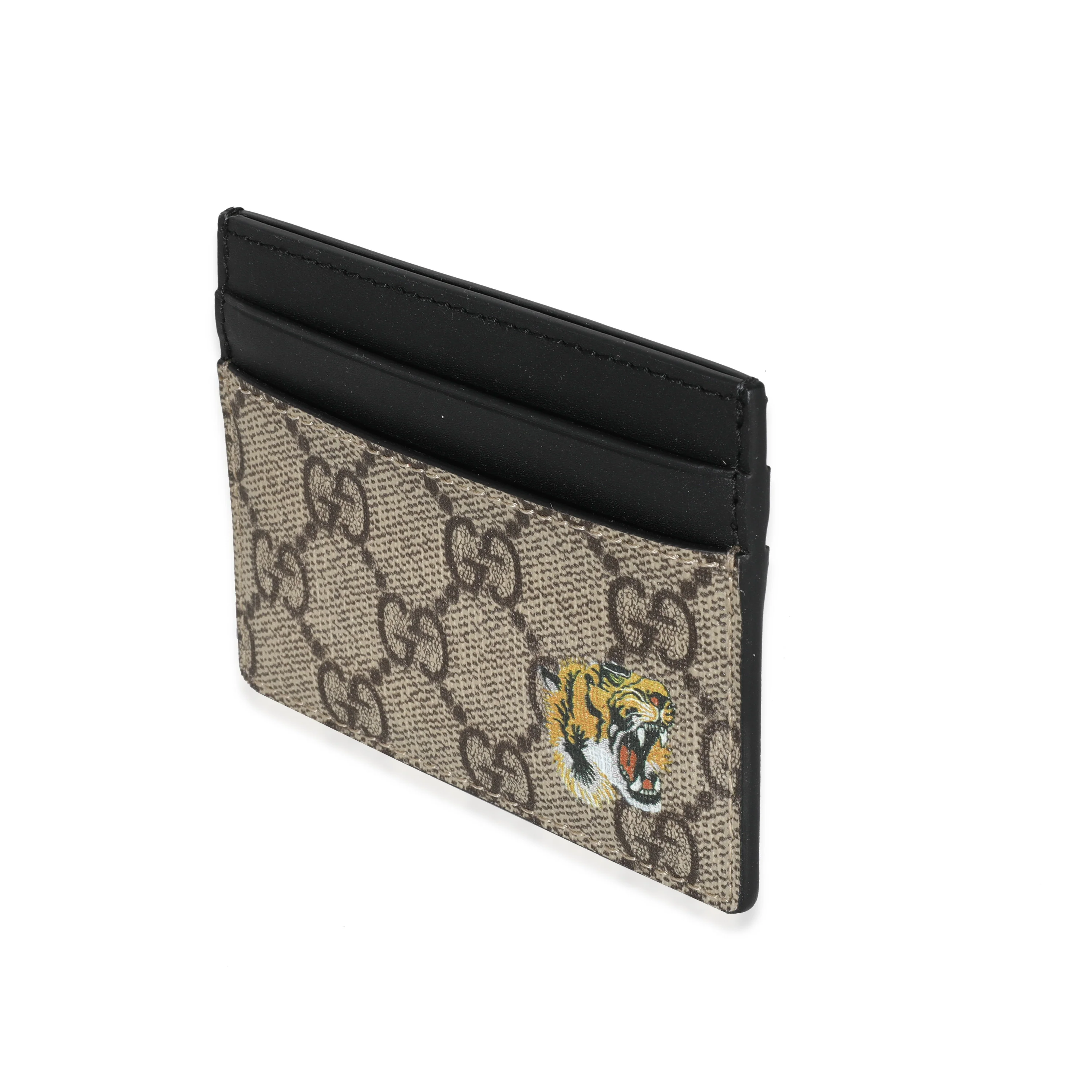Gucci GG Supreme Monogram Tiger Print Card Holder - Image 2