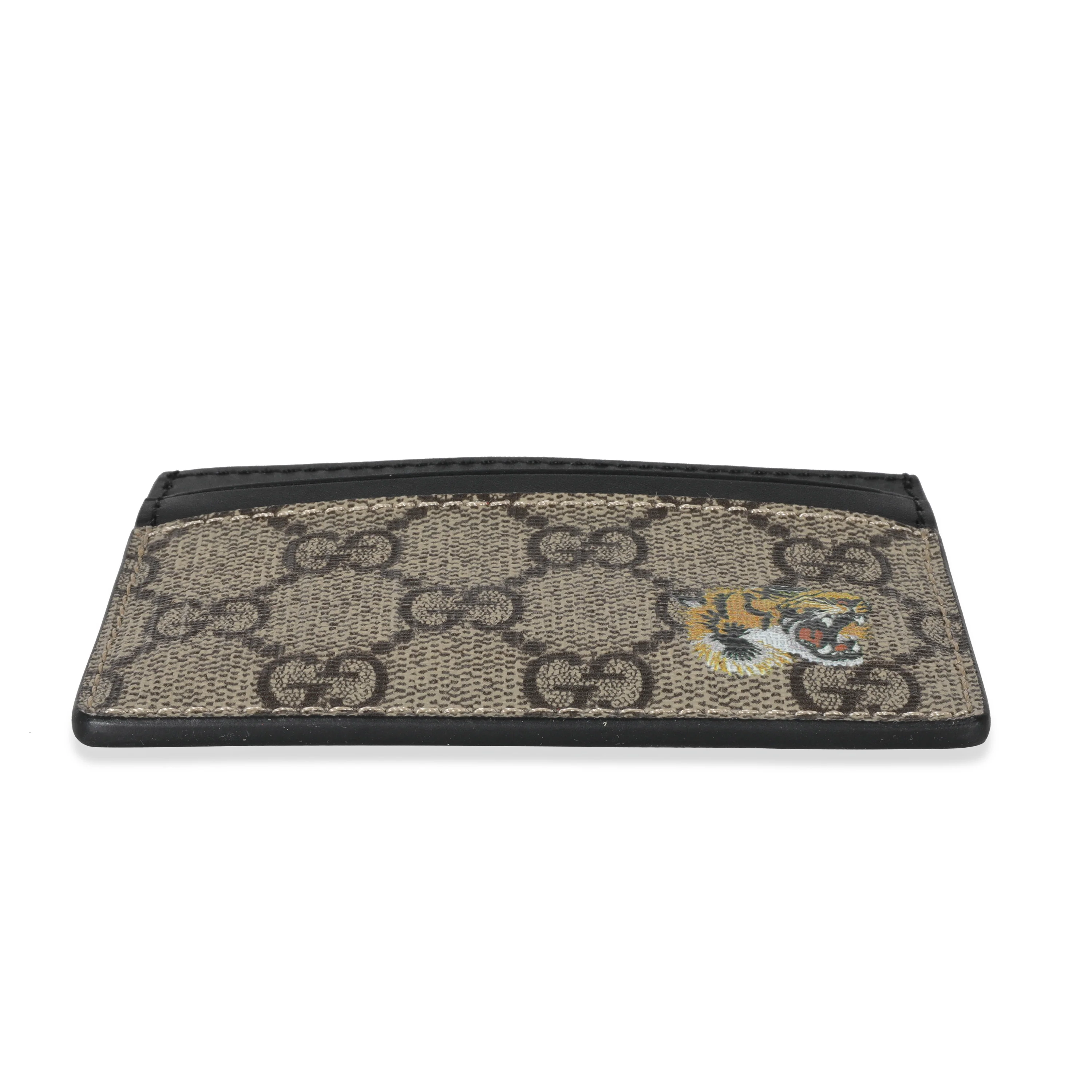 Gucci GG Supreme Monogram Tiger Print Card Holder - Image 4