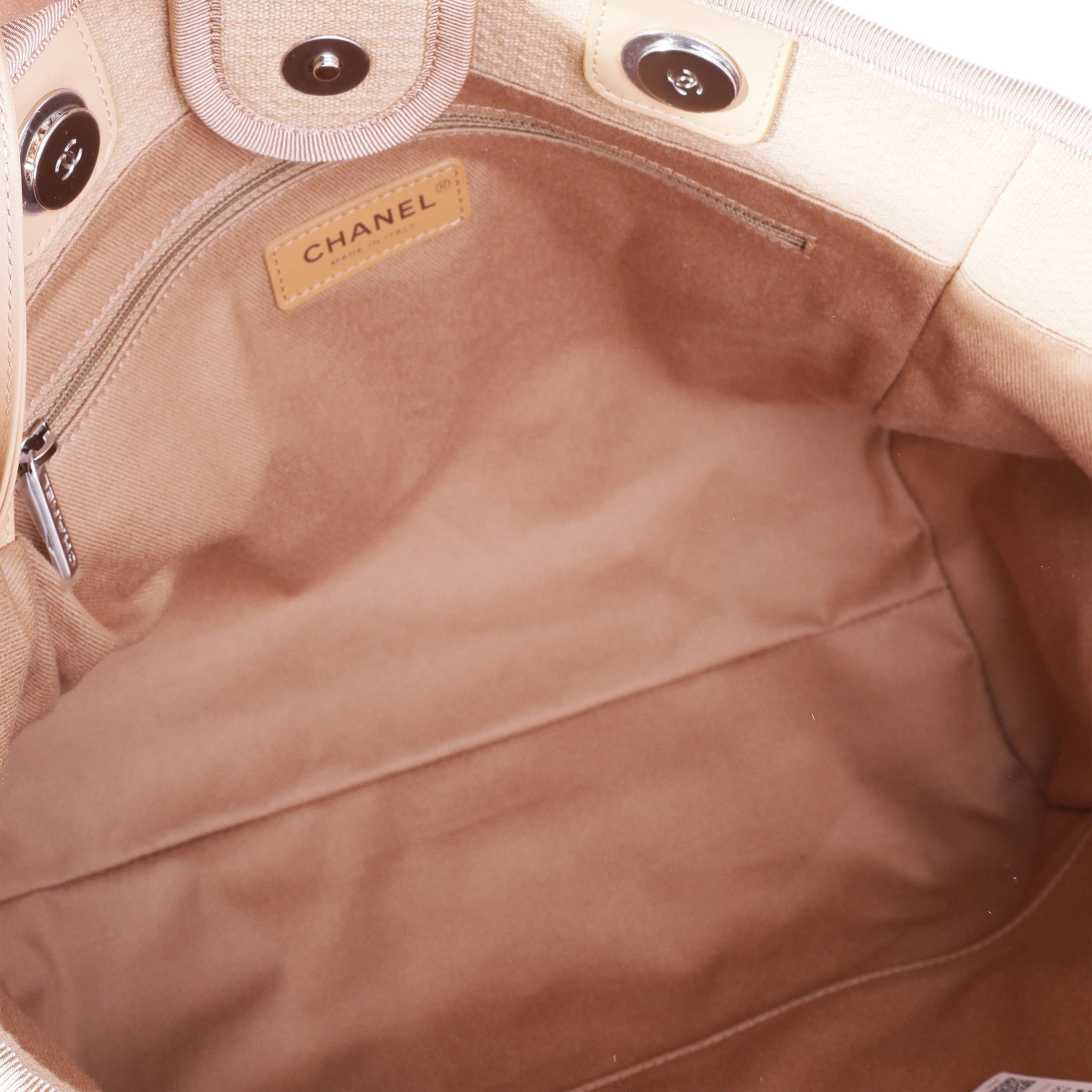 Chanel Beige Canvas Small Deauville Tote - Image 4