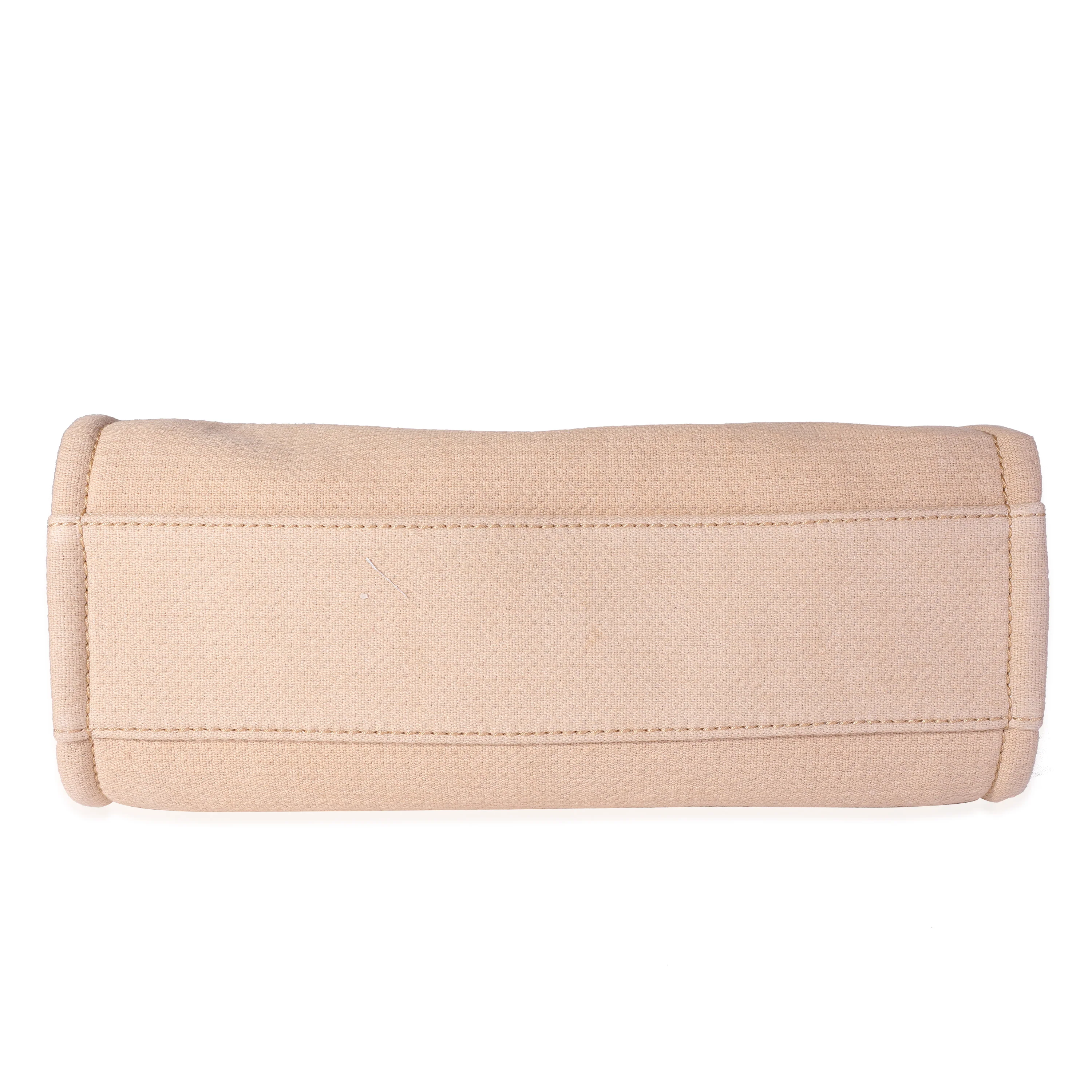 Chanel Beige Canvas Small Deauville Tote - Image 5